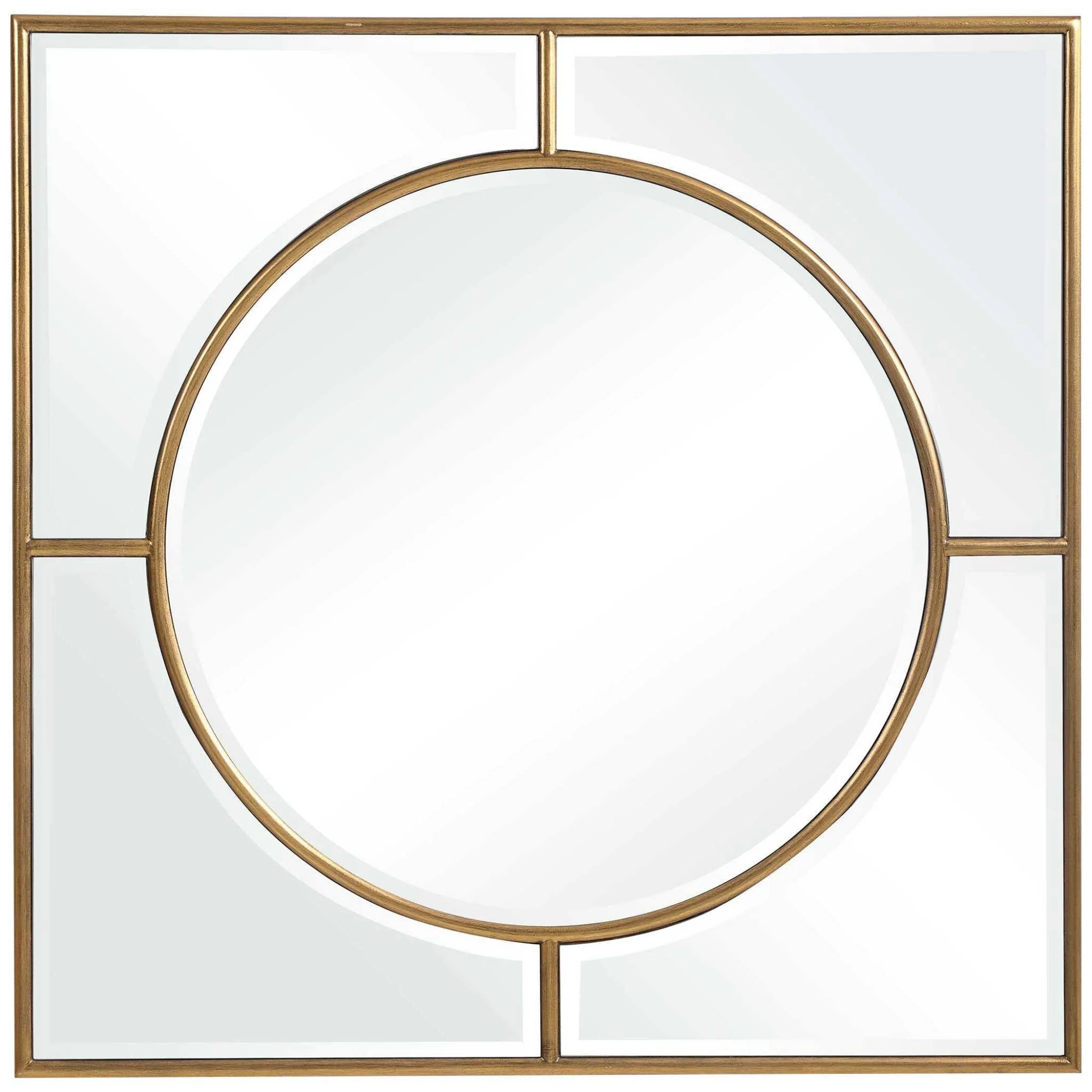 STANFORD GOLD SQUARE MIRROR - Remutear