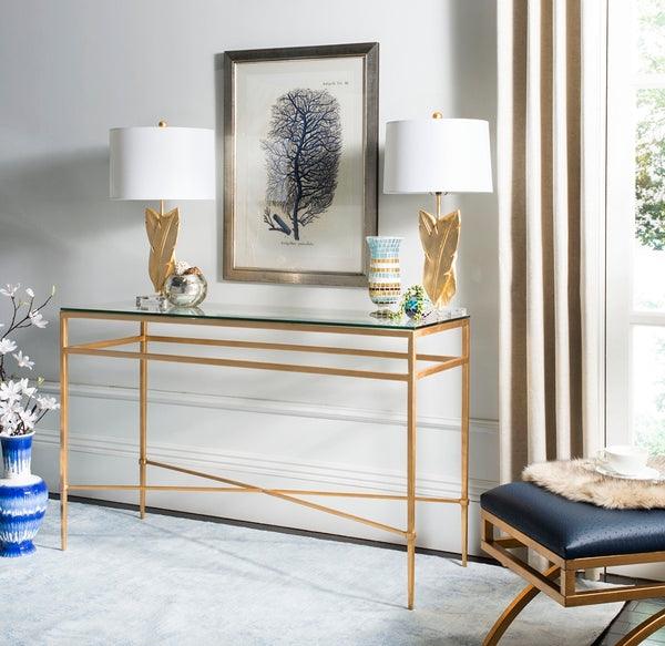 BAUMGARTEN GLASS CONSOLE TABLE - Remutear