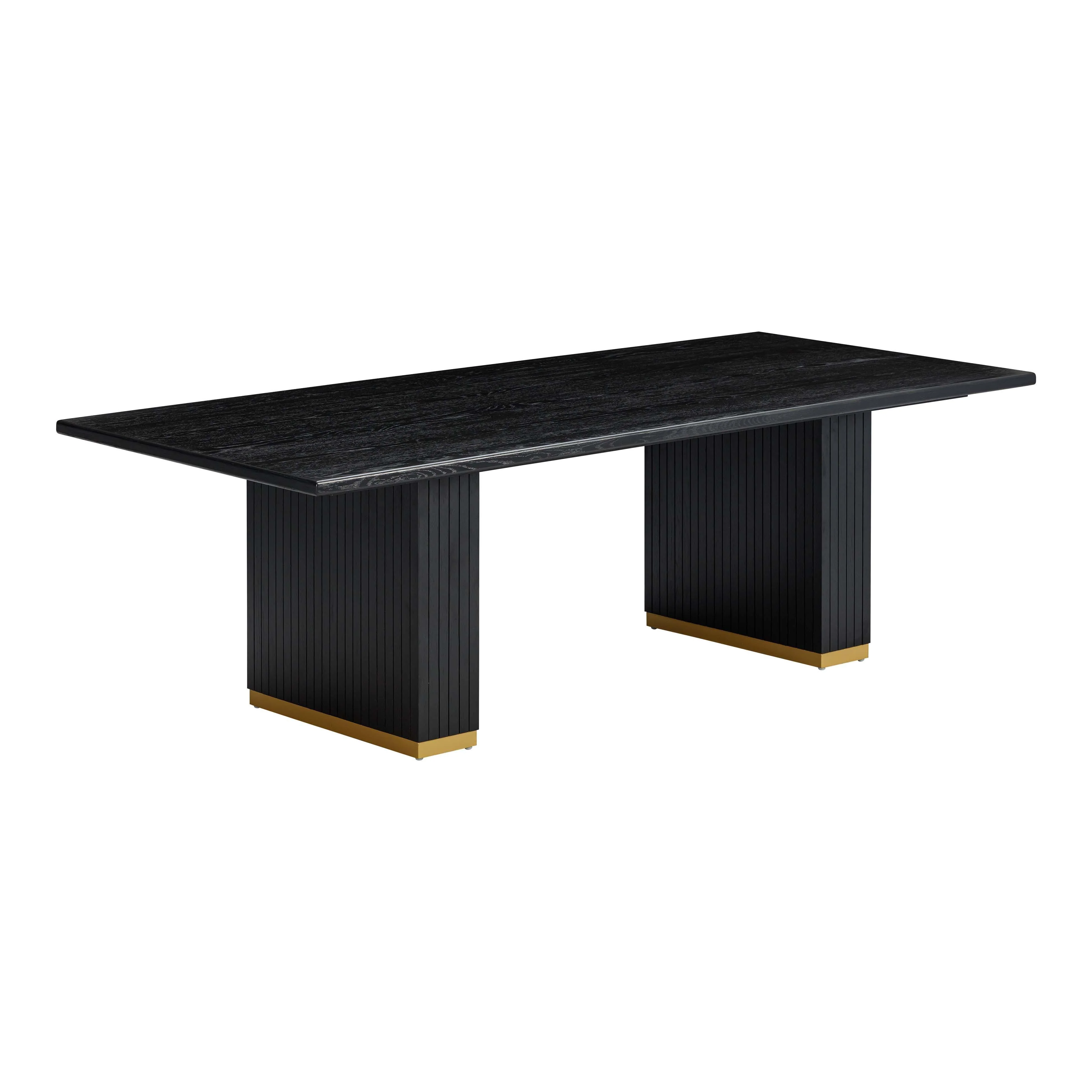 Chelsea Black Oak Rectangular Dining Table - Remutear