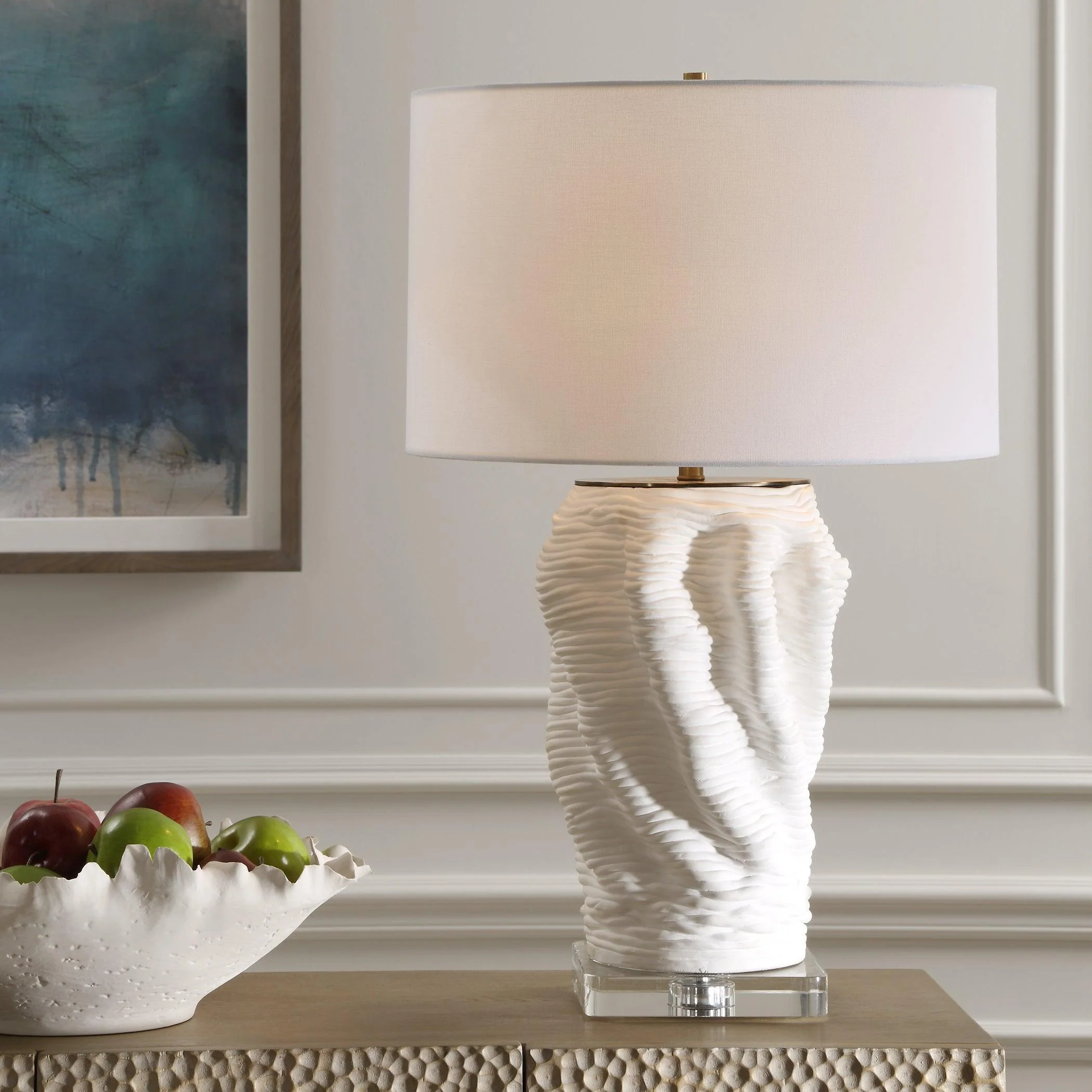 Stratified White Table Lamp - Remutear