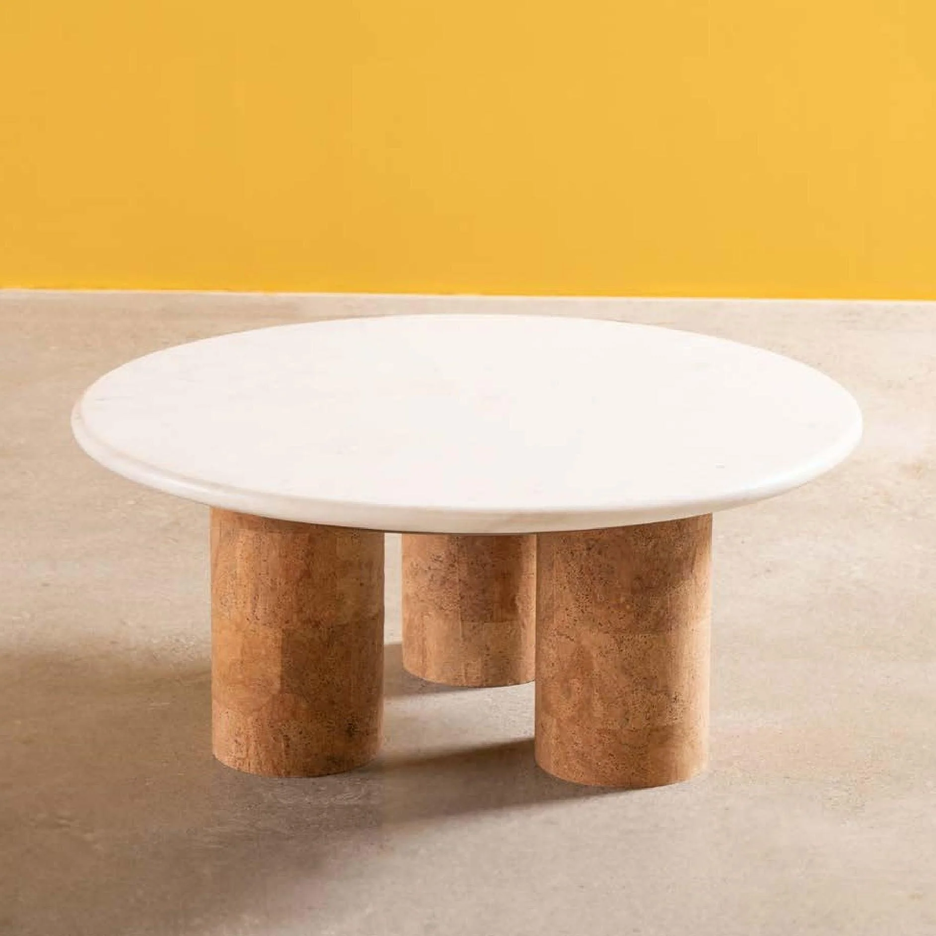MARILYNN MARBLE AND CORK VENEER COFFEE TABLE - Remutear