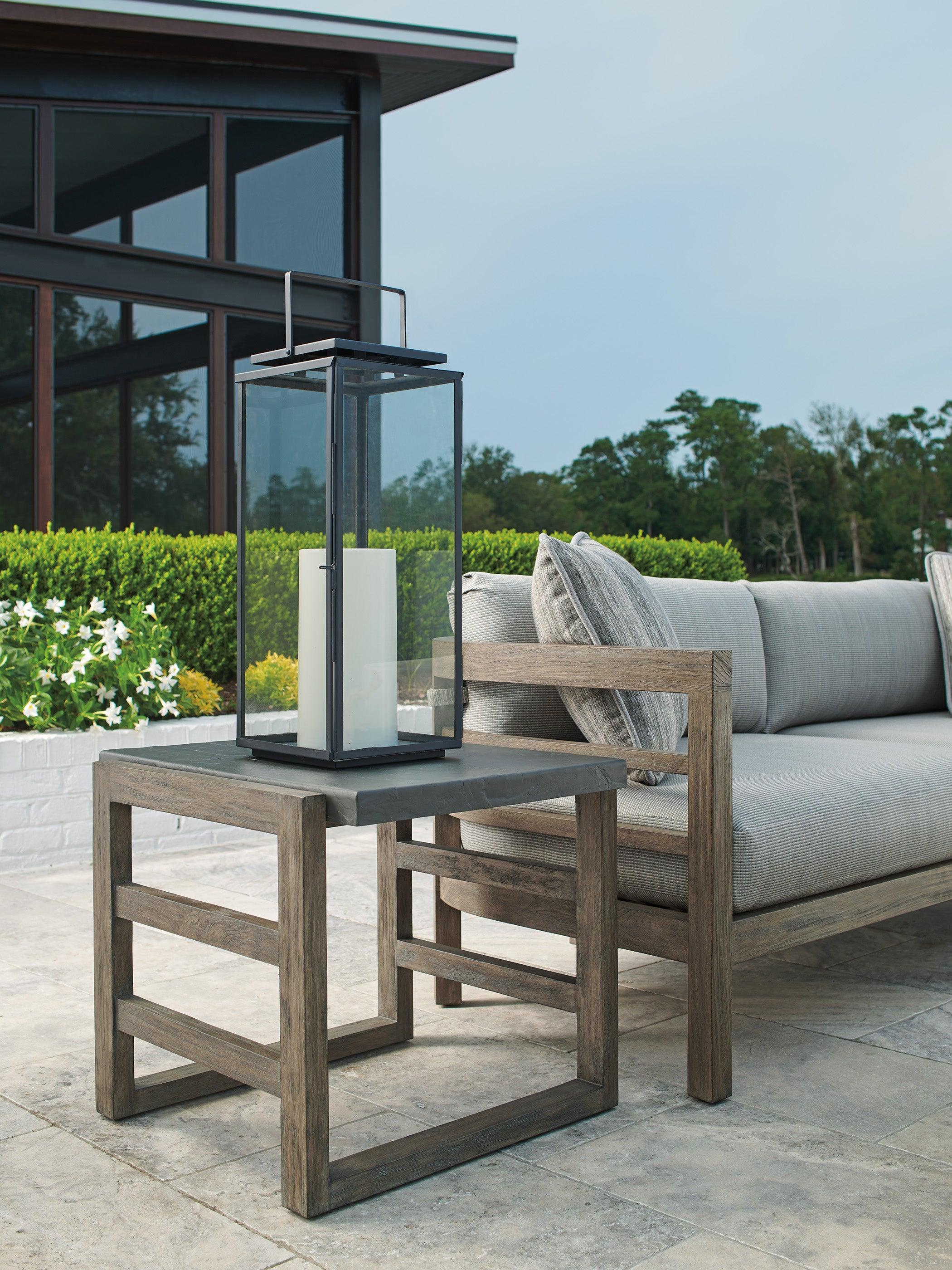 La Jolla Cast Top Rectangular End Table - Remutear