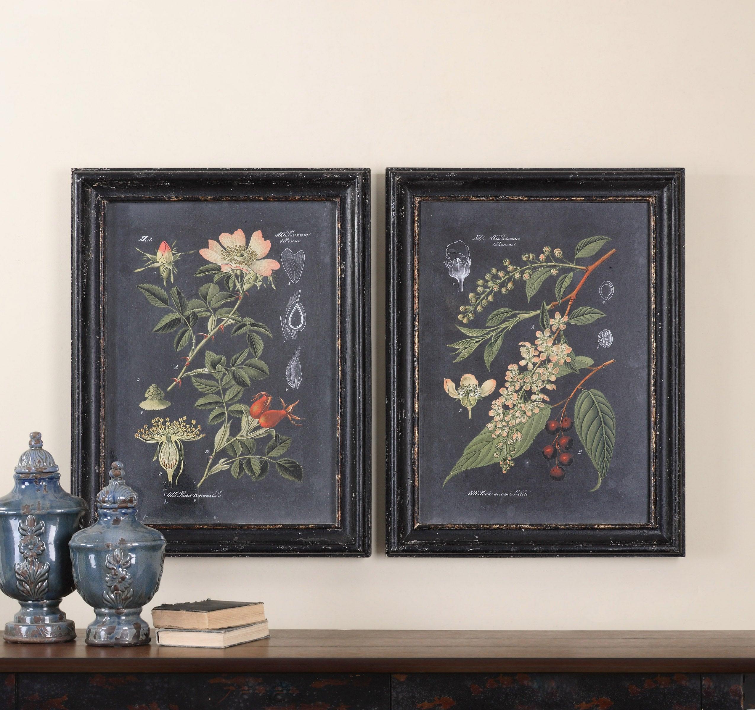 MIDNIGHT BOTANICALS WALL ART SET OF 2 - Remutear