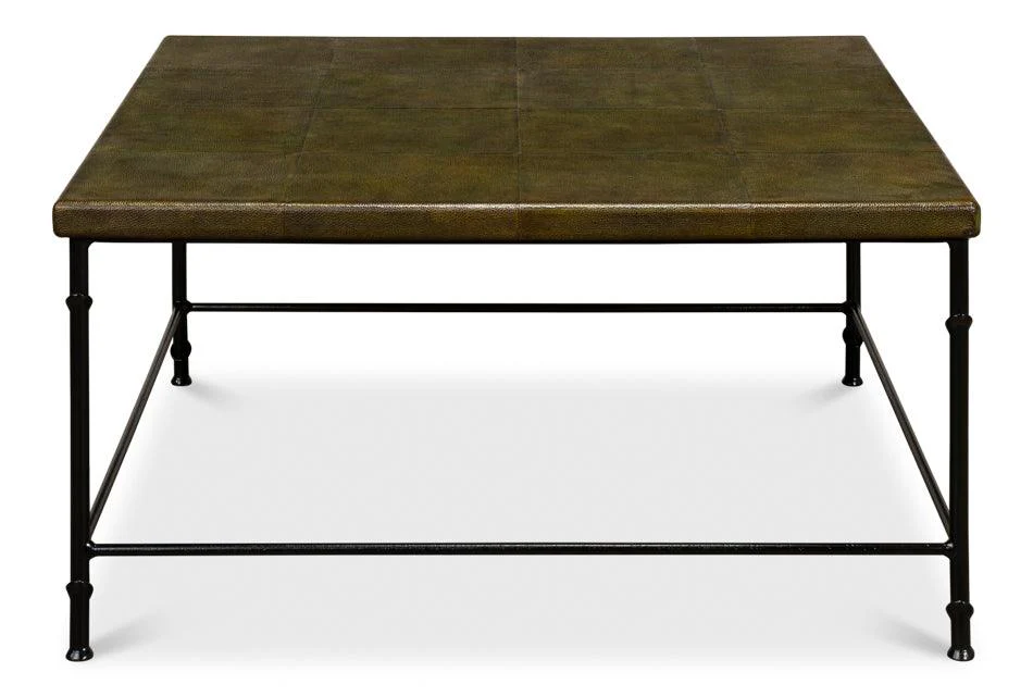Shagreen Square Coffee Table - Leaf - Remutear