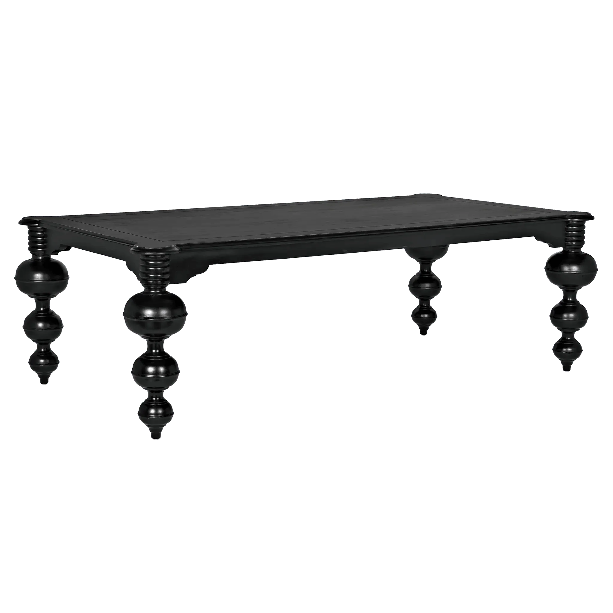 Claudio Dining Table, Hand Rubbed Black - Remutear