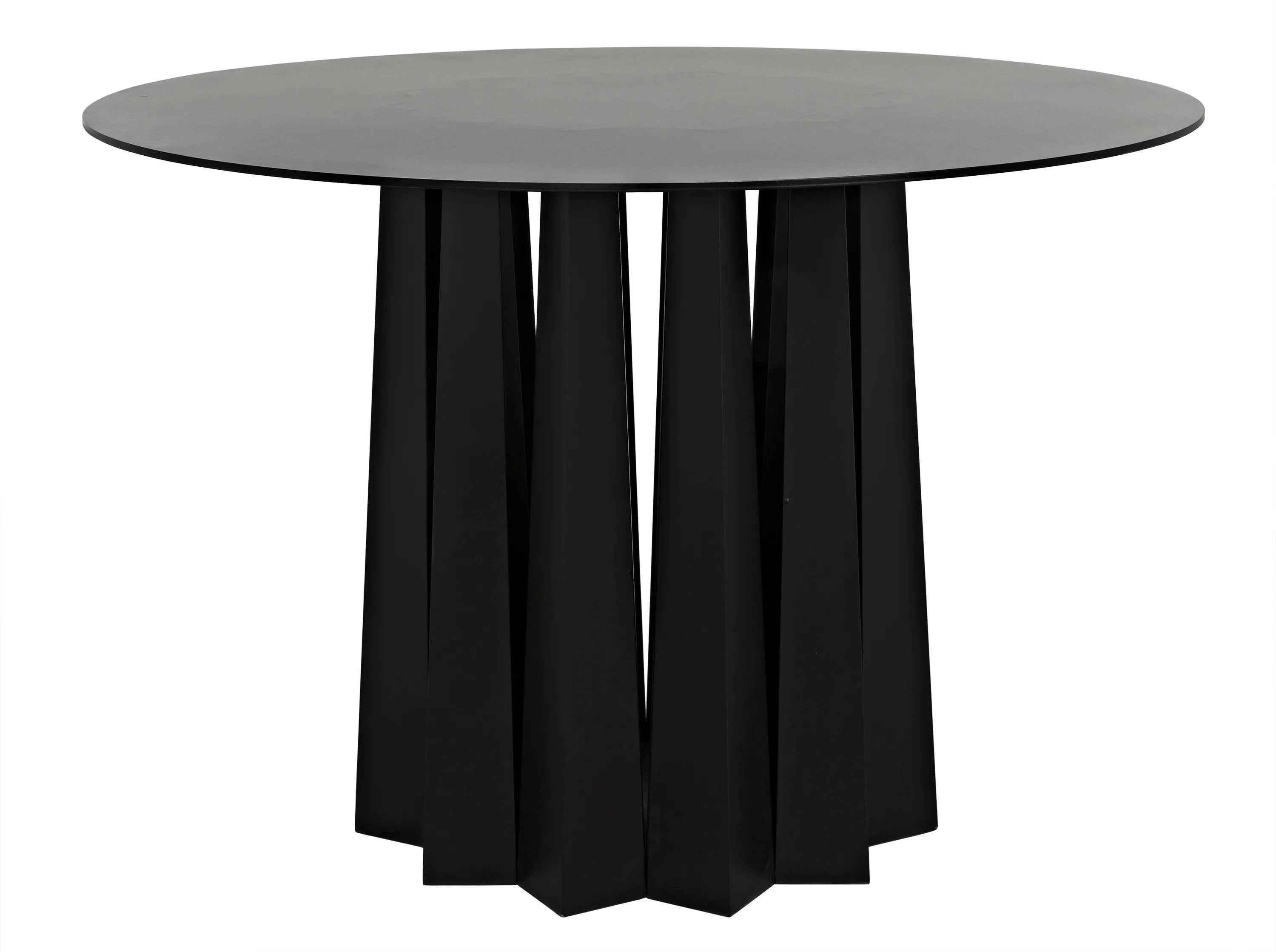 Column Dining Table, Black Steel - Remutear
