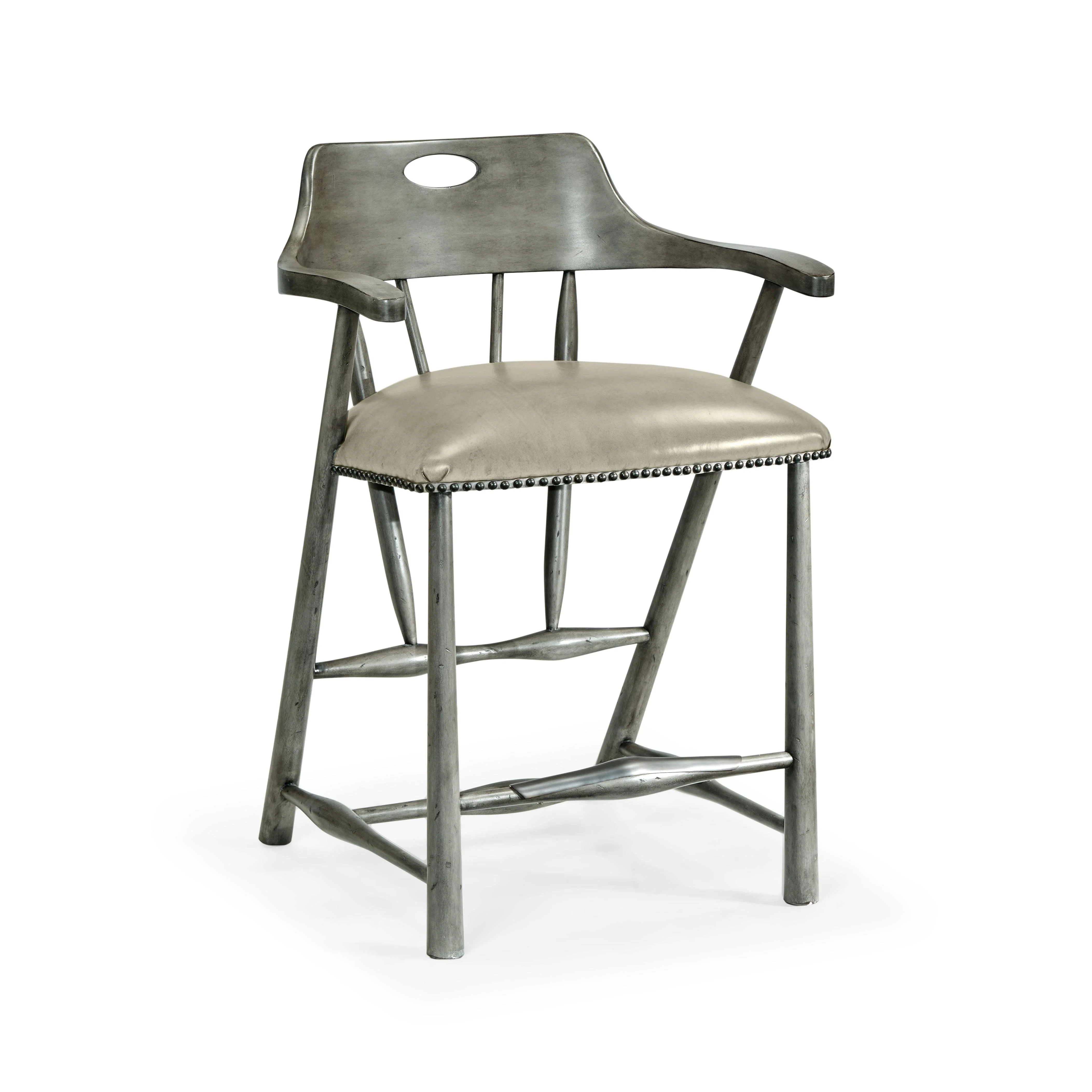 Casual Accents Antique Dark Grey Smokers Counter Stool - Remutear
