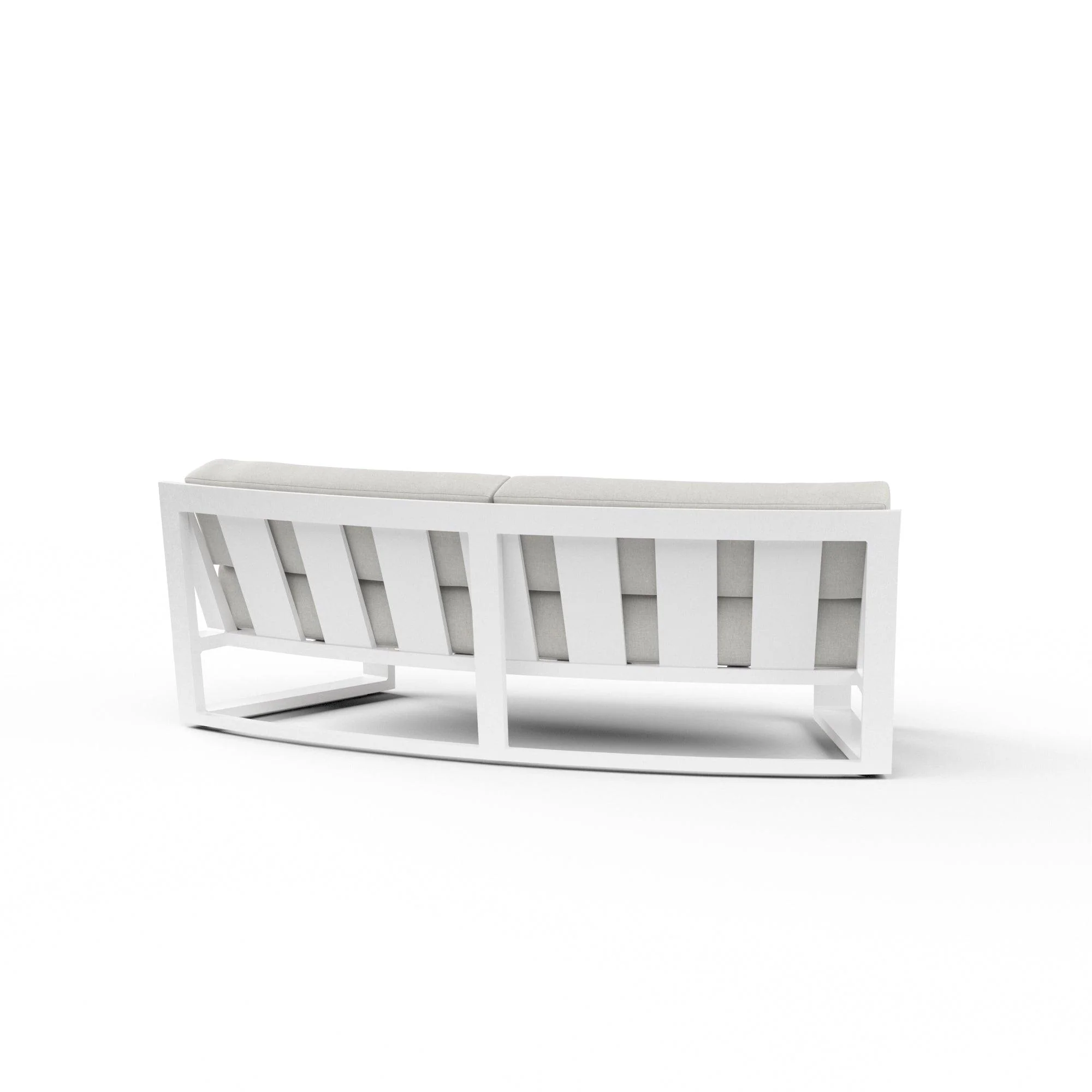 Newport Curved Sofa in Cast Silver, No Welt - Remutear