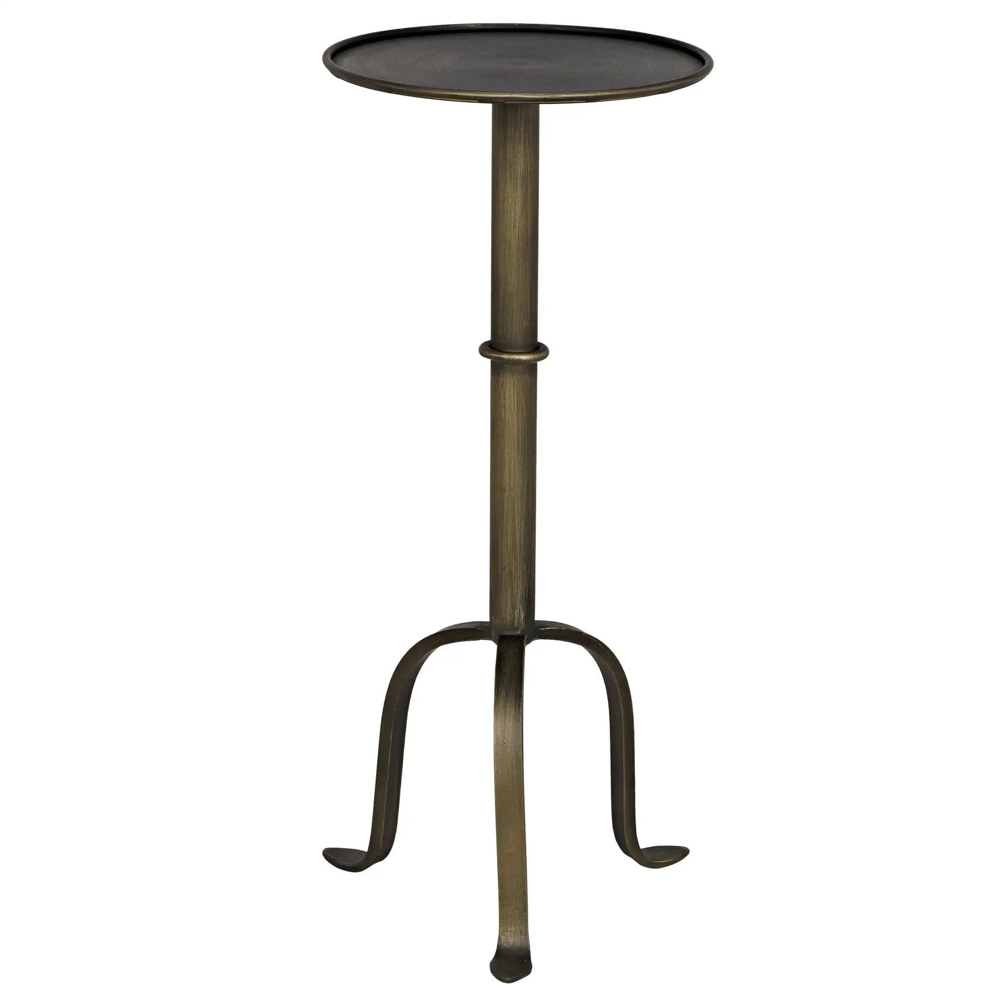 Tini Side Table, Metal with Aged Brass Finish - Remutear