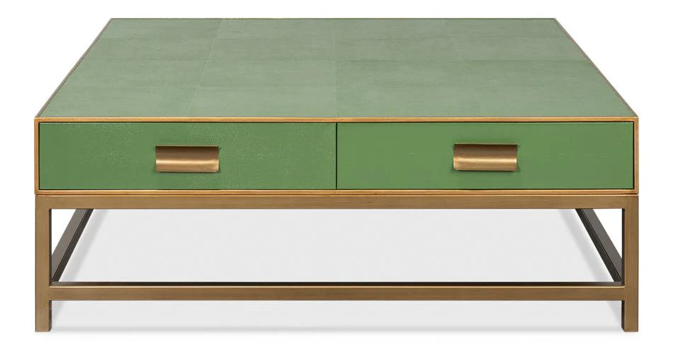 Gideon Shagreen Sq.Coffee Tbl Watercress - Remutear