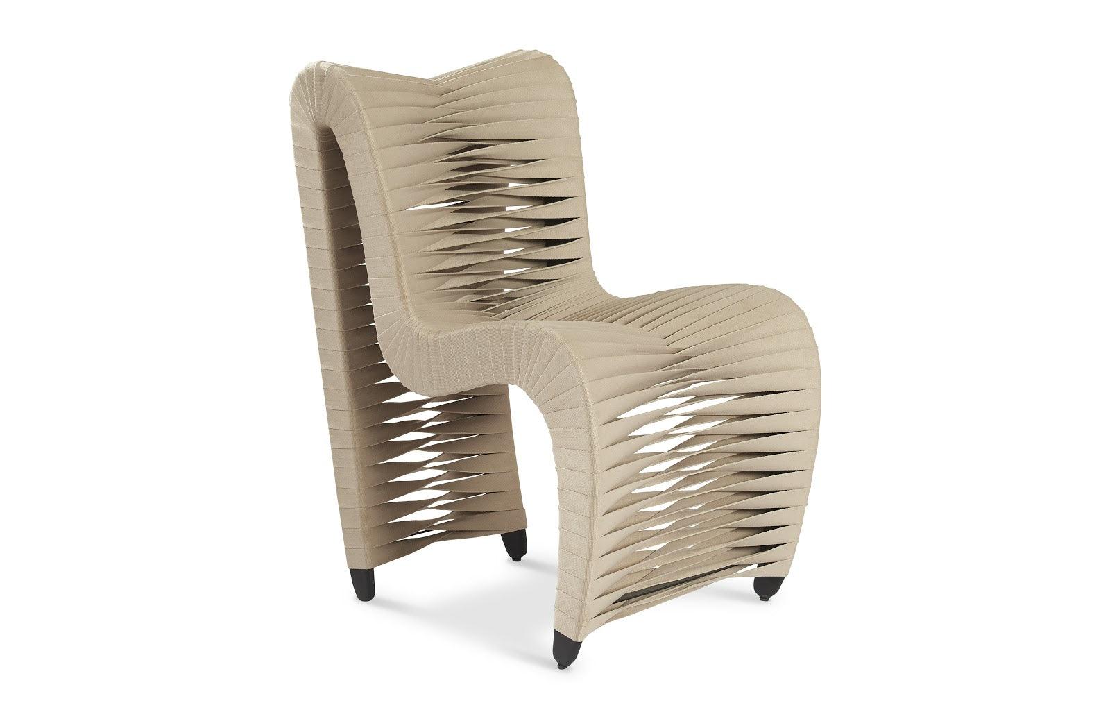 Seat Belt Dining Chair, Beige/Beige - Remutear