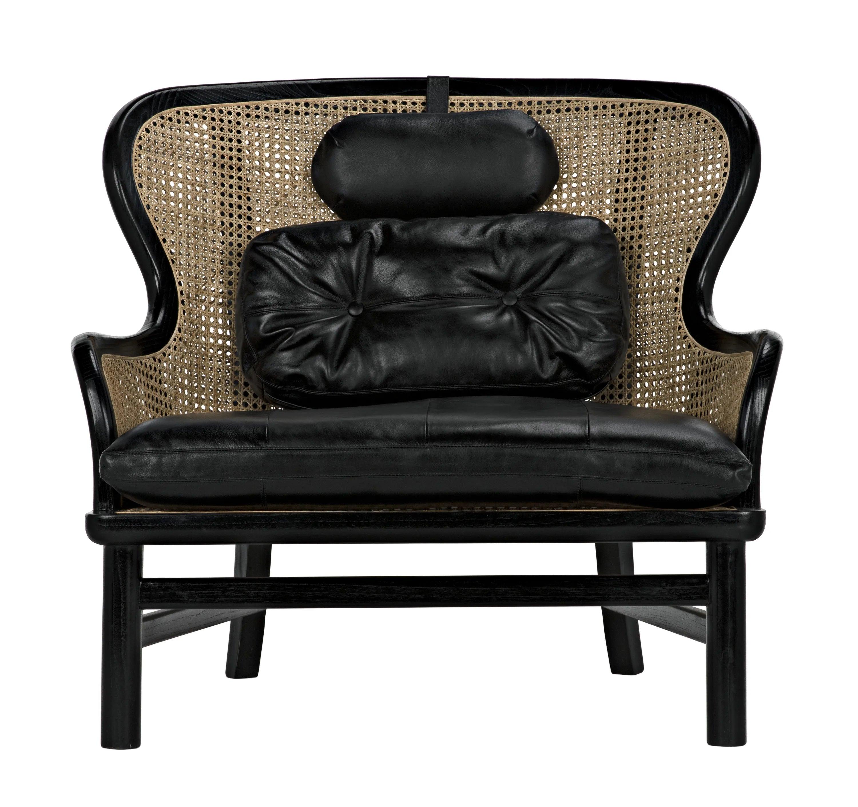 Marabu Chair, Charcoal Black with Leather - Remutear