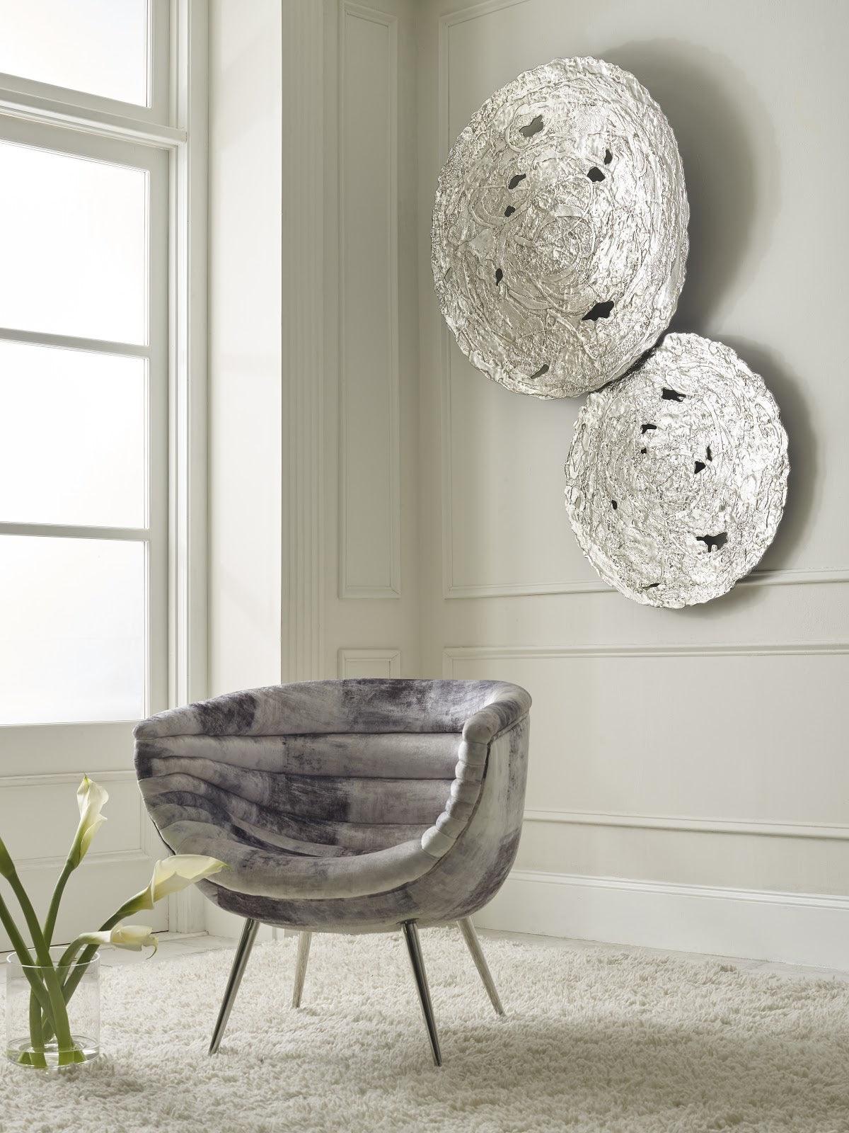 Molten Wall Disc, Medium, Silver Leaf - Remutear