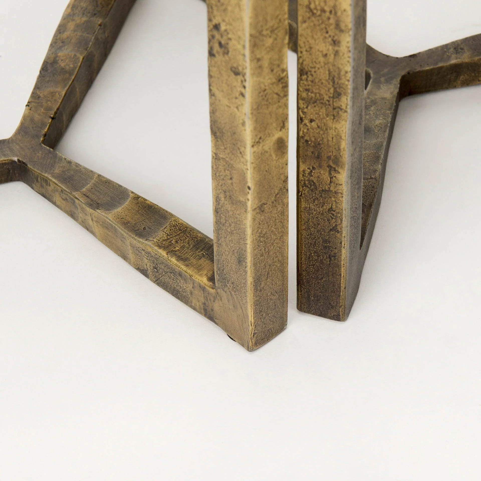 Atticus Marble and Antiqued Gold Metal Nesting Accent Tables (Set of 2) - Remutear
