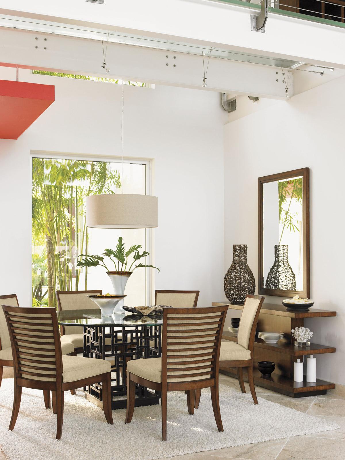 Ocean Club South Sea Dining Table With 60 Inch Glass Top - Remutear