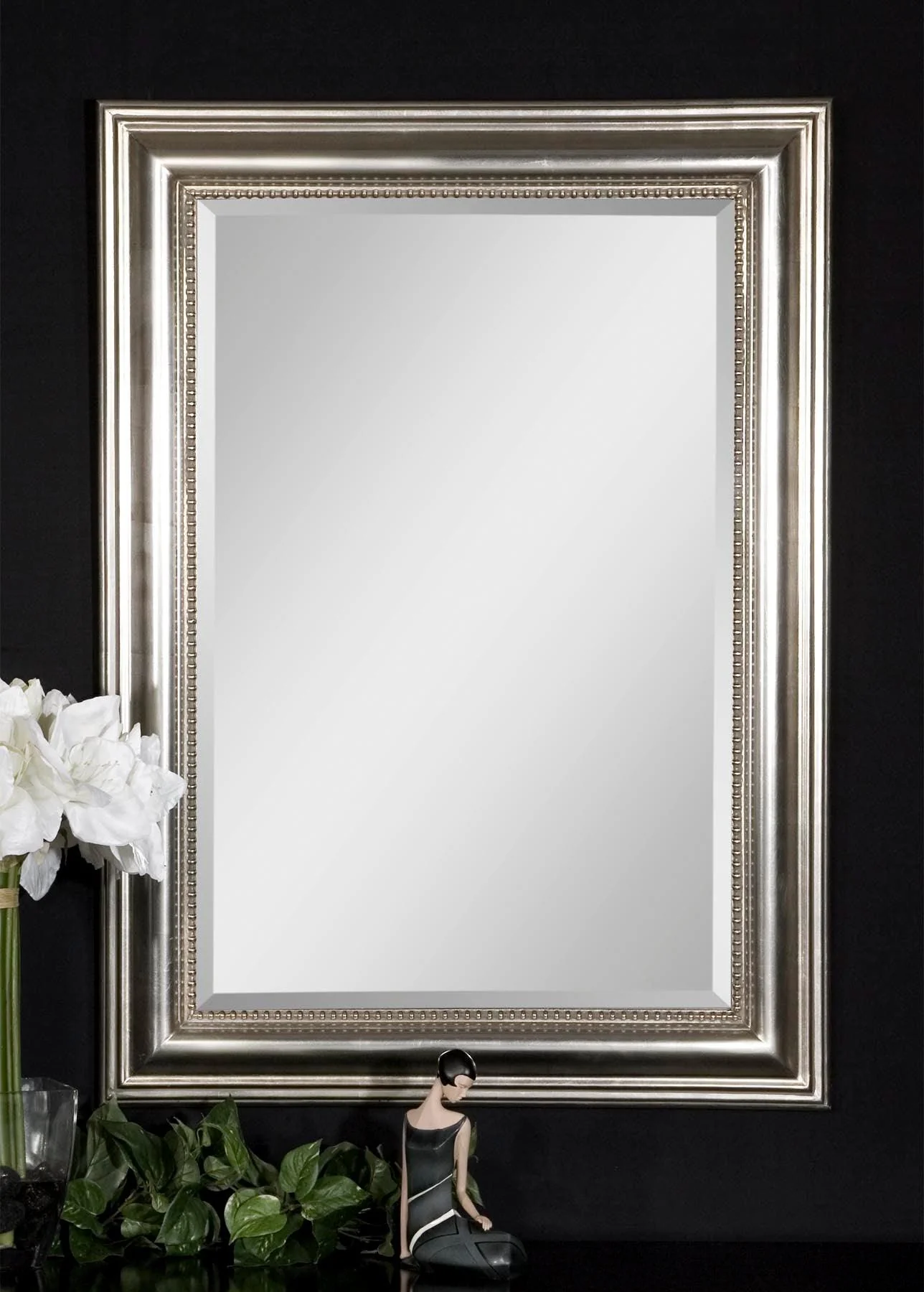 STUART SILVER BEADED MIRROR - Remutear