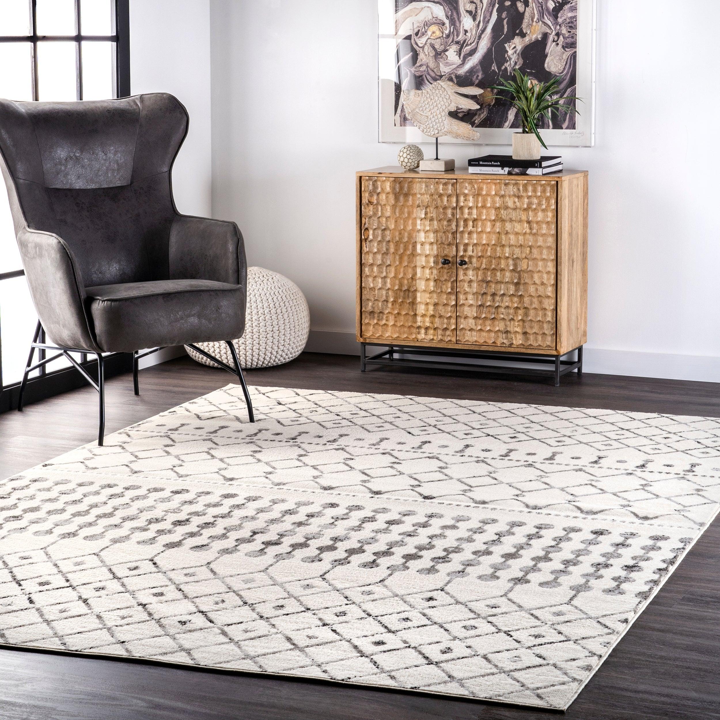 Zola Geometric Moroccan Area Rug - Remutear