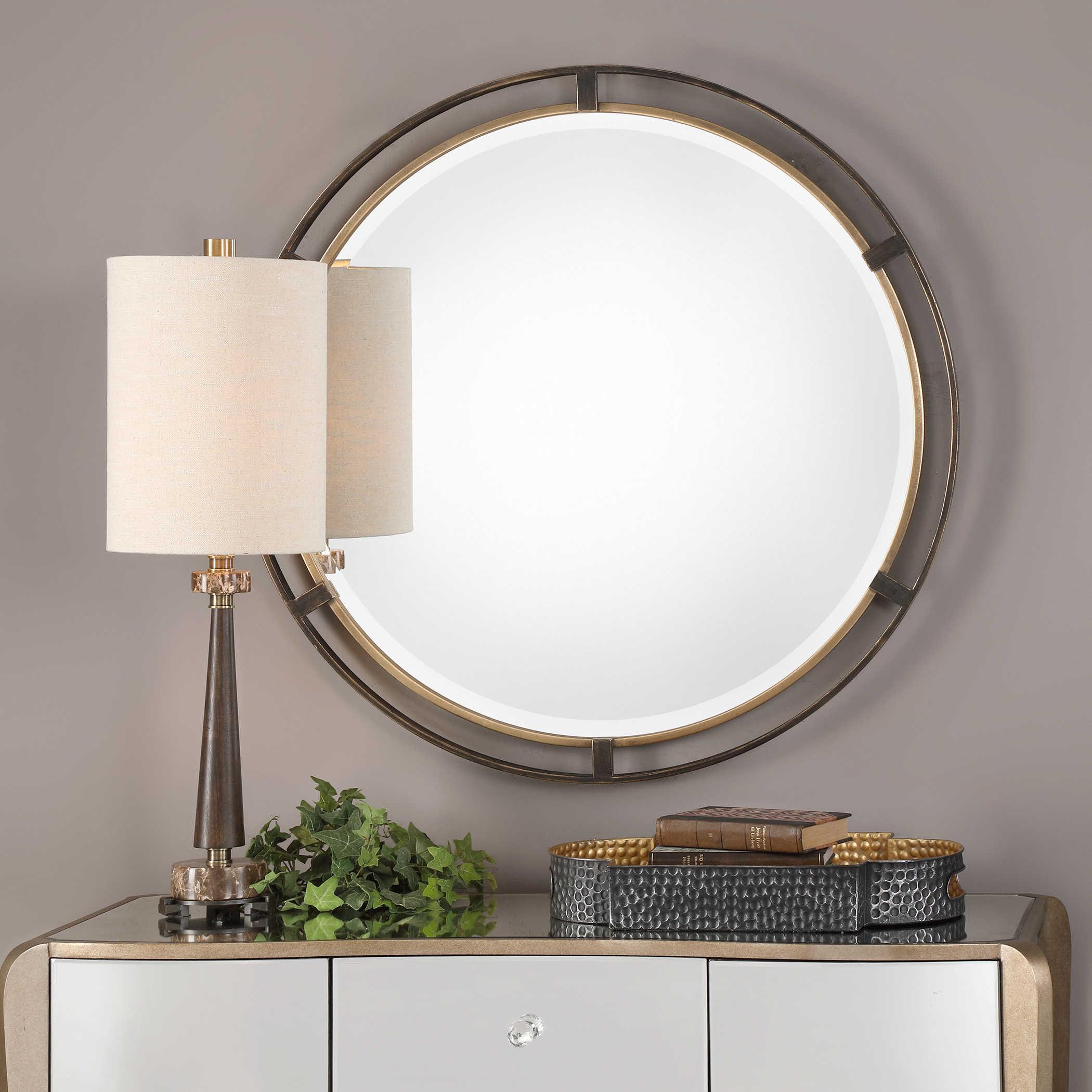 CARRIZO BRONZE ROUND MIRROR - Remutear