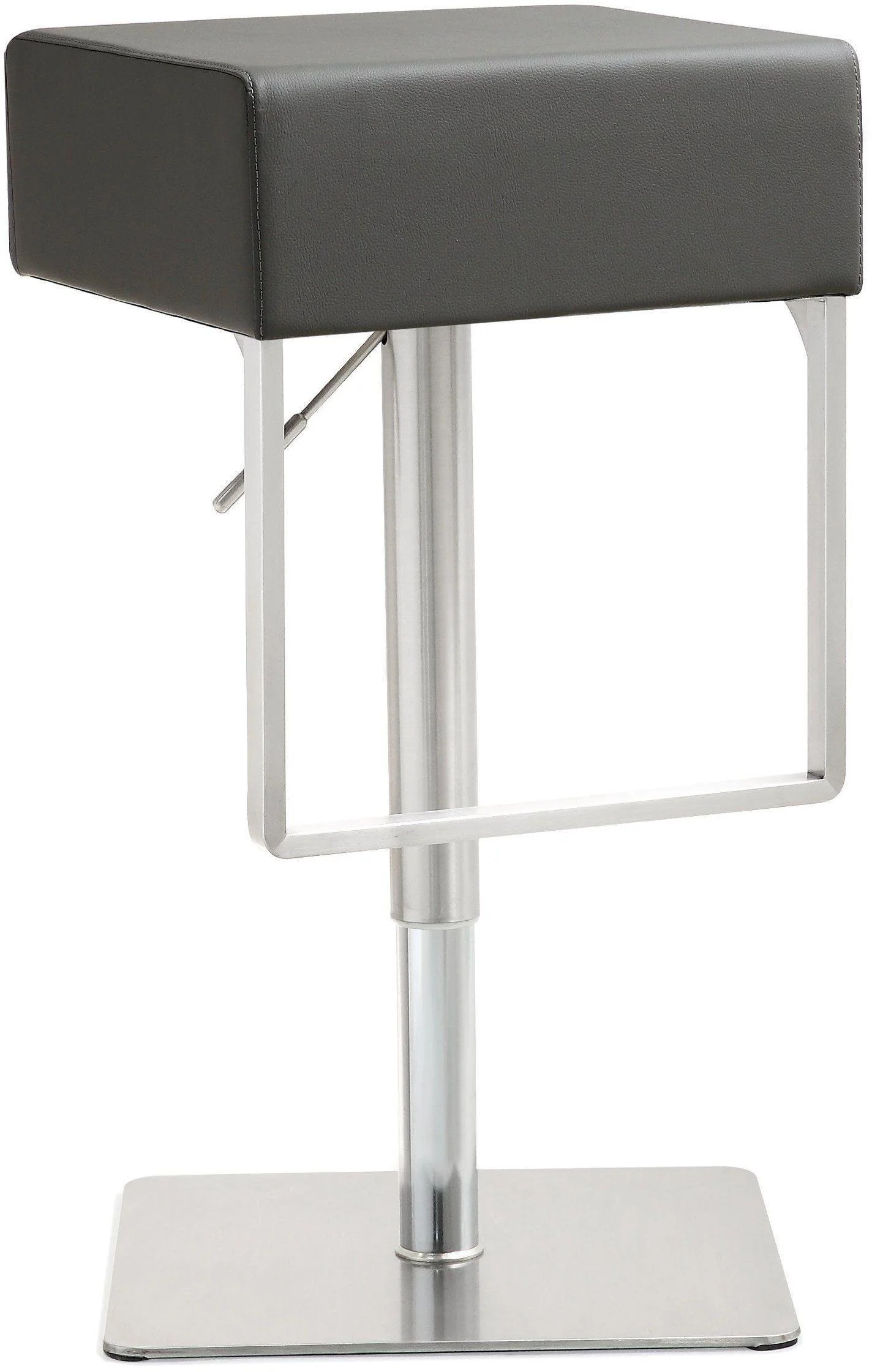 Seville Grey Stainless Adjustable Barstool - Remutear