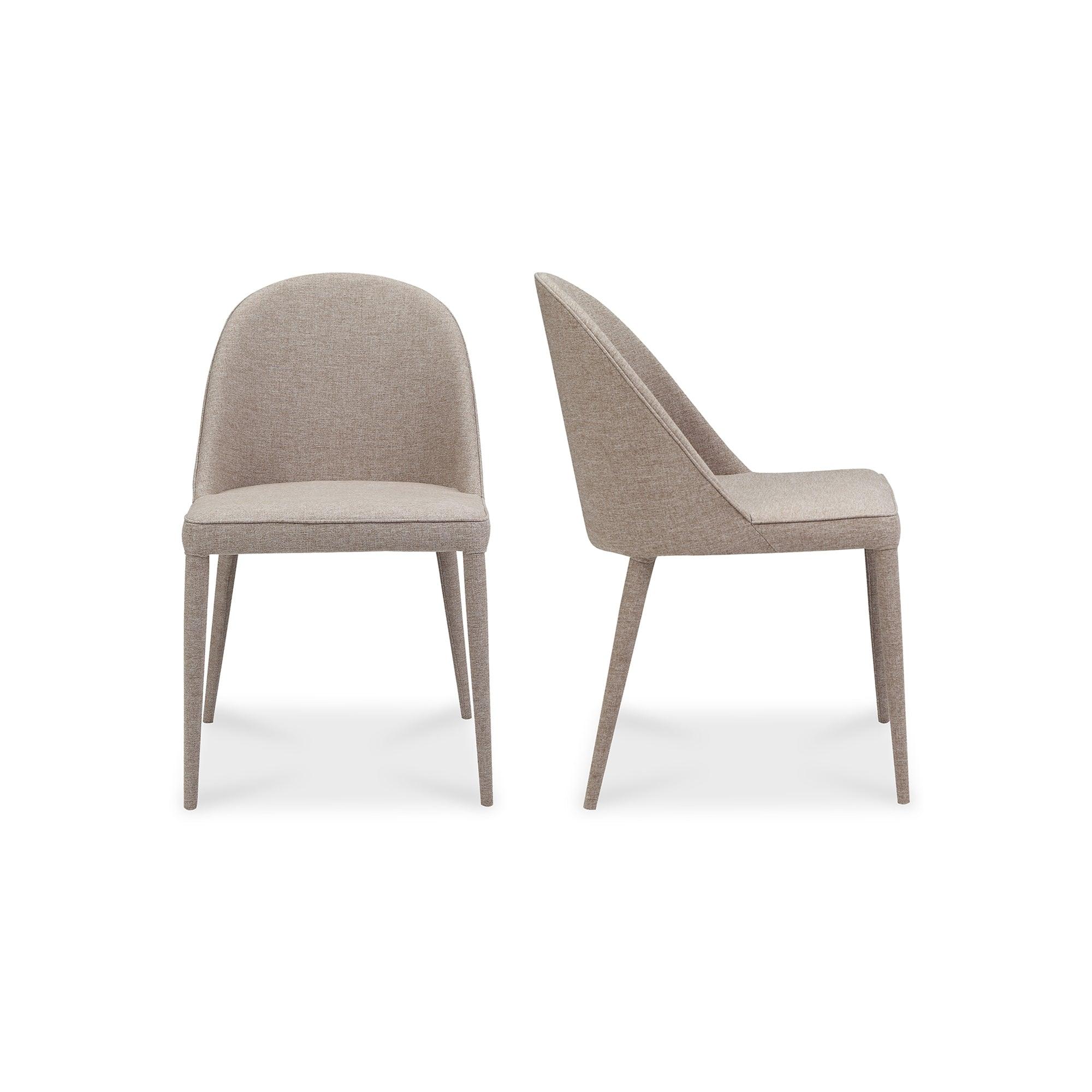 Burton Fabric Dining Chair Light Grey - Set Of Two - Remutear