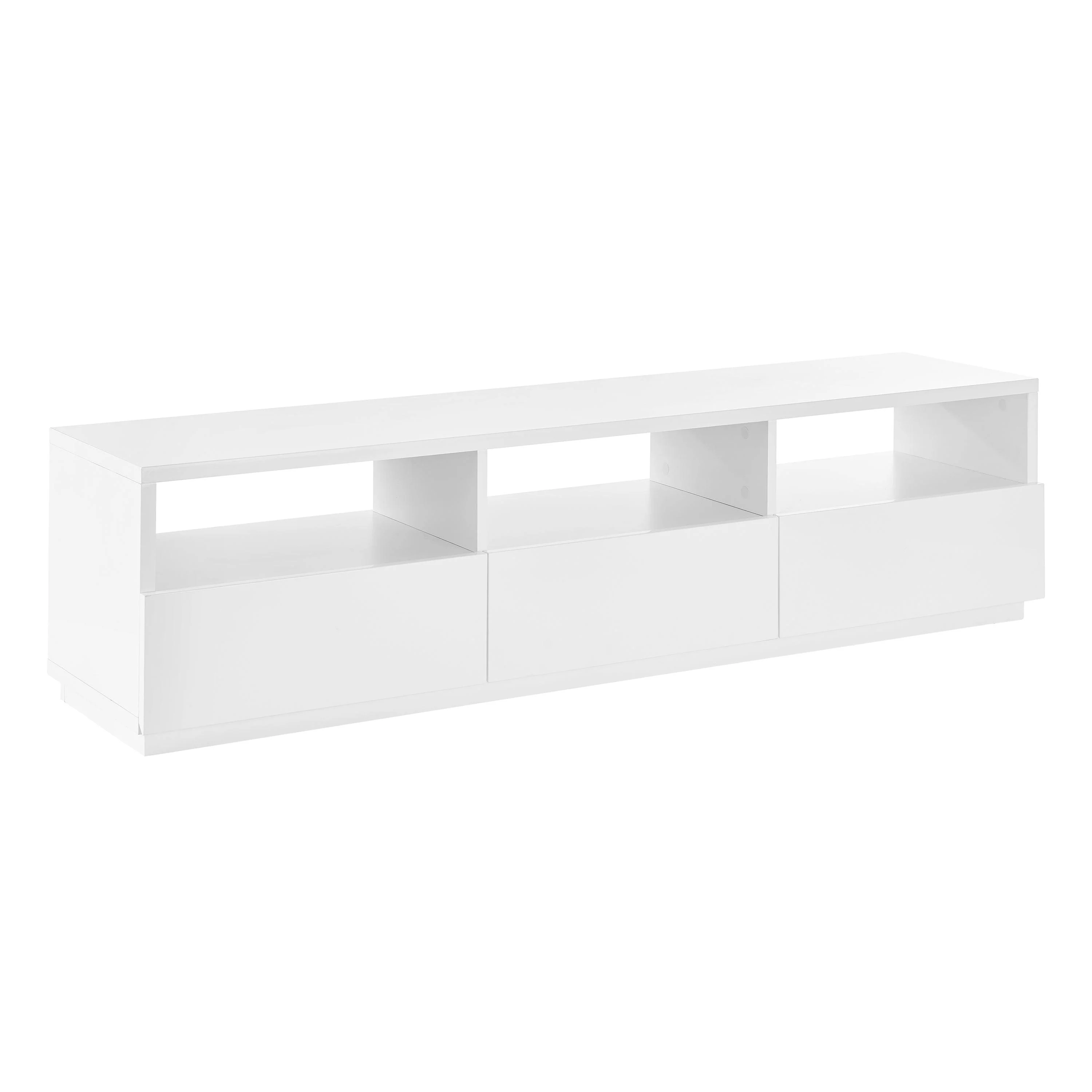 Tresero Media Stand in High Gloss White - Remutear