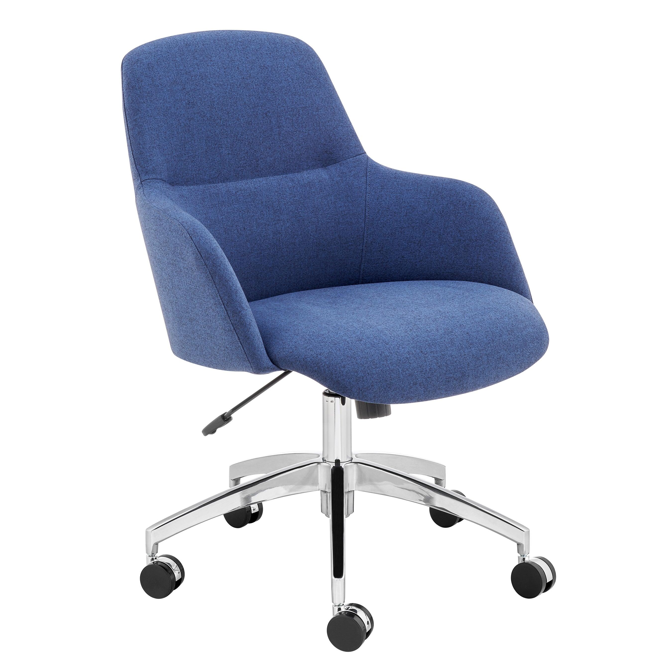 Minna Office Chair Fabric with Polished Aluminum Base - Remutear
