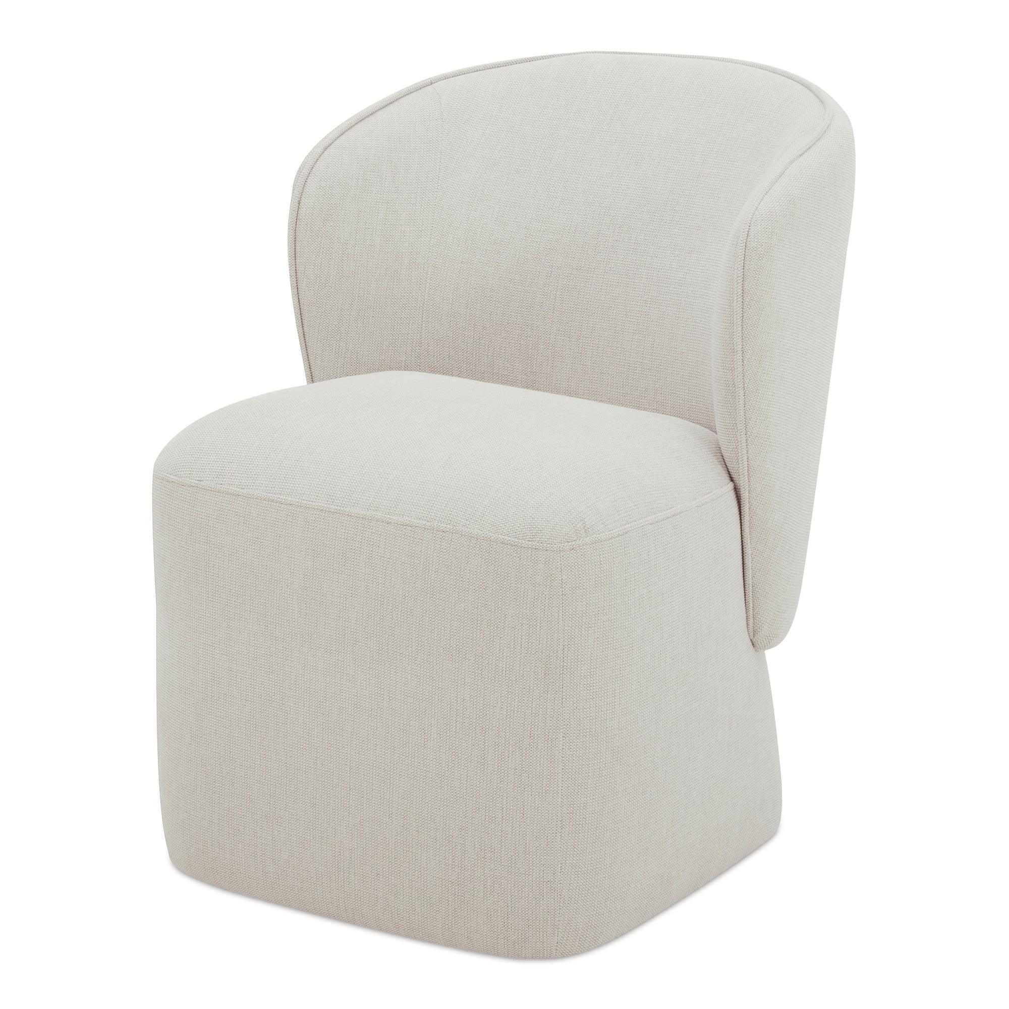 Larson Rolling Dining Chair Performance Fabric Heather Grey - Remutear