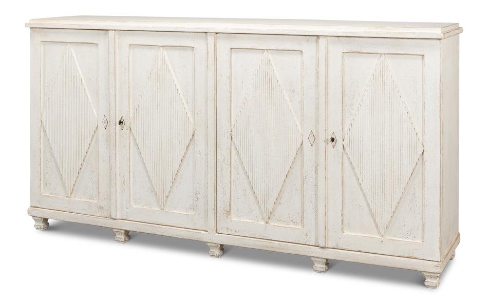 Beecher Sideboard W/4 Doors - Whitewash - Remutear