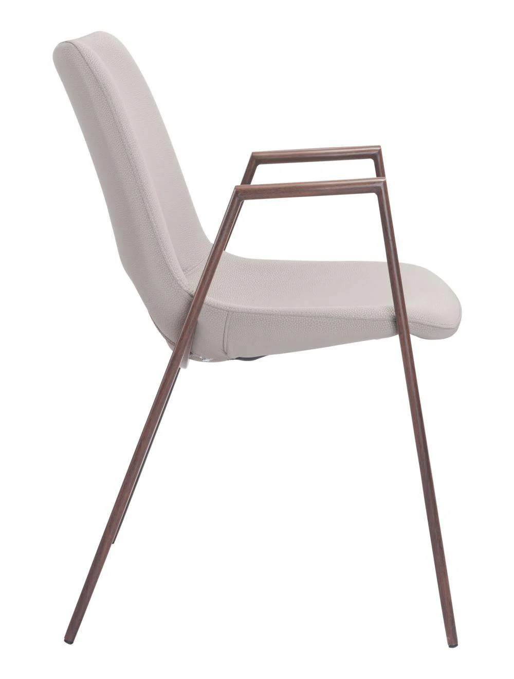 Desi Dining Chair (Set of 2) Beige & Walnut - Remutear