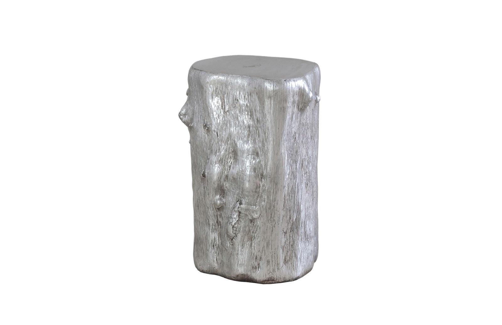 Log Stool, Silver Leaf, SM - Remutear