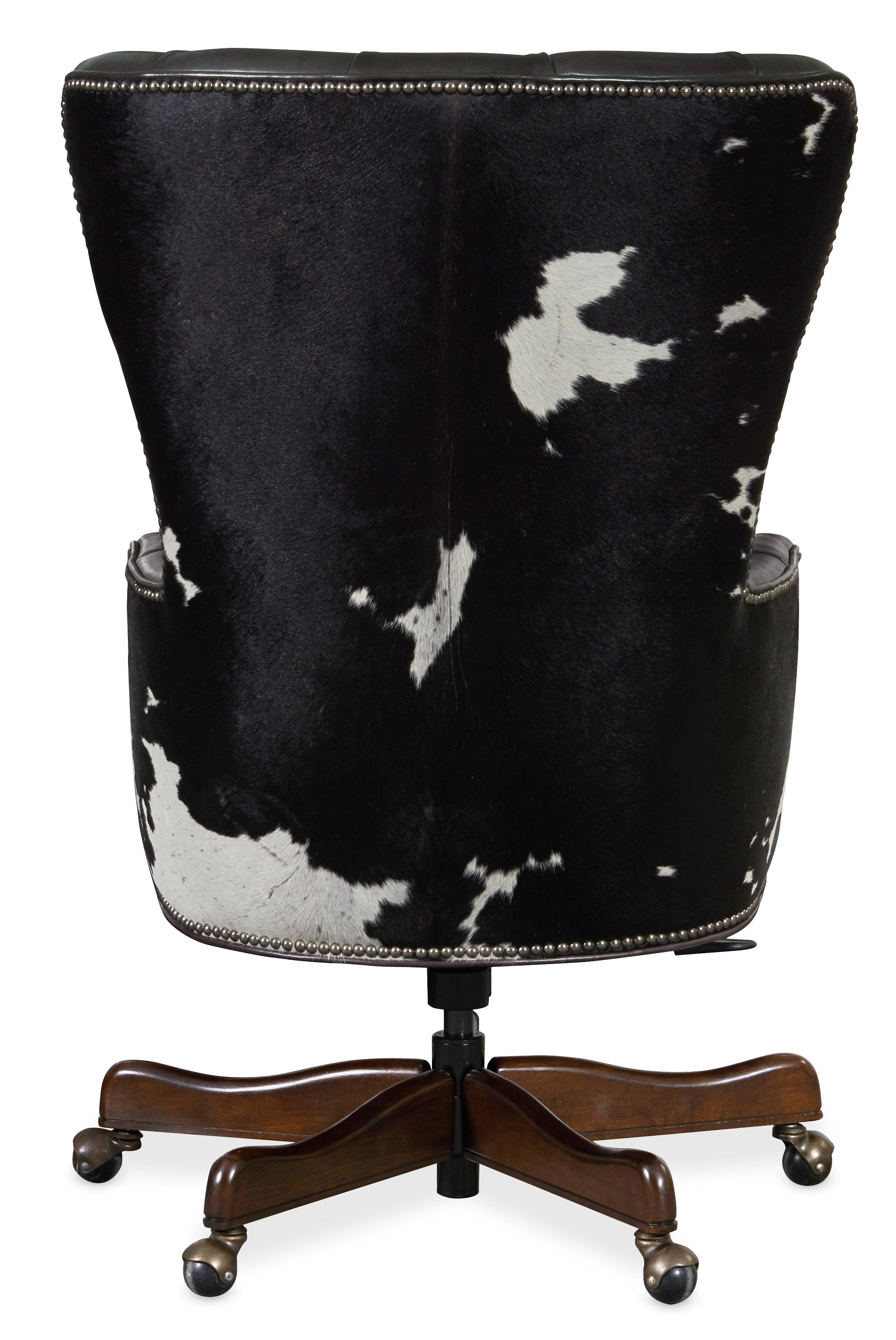 Katherine Executive Swivel Tilt Chair with Black & White HOH - Remutear