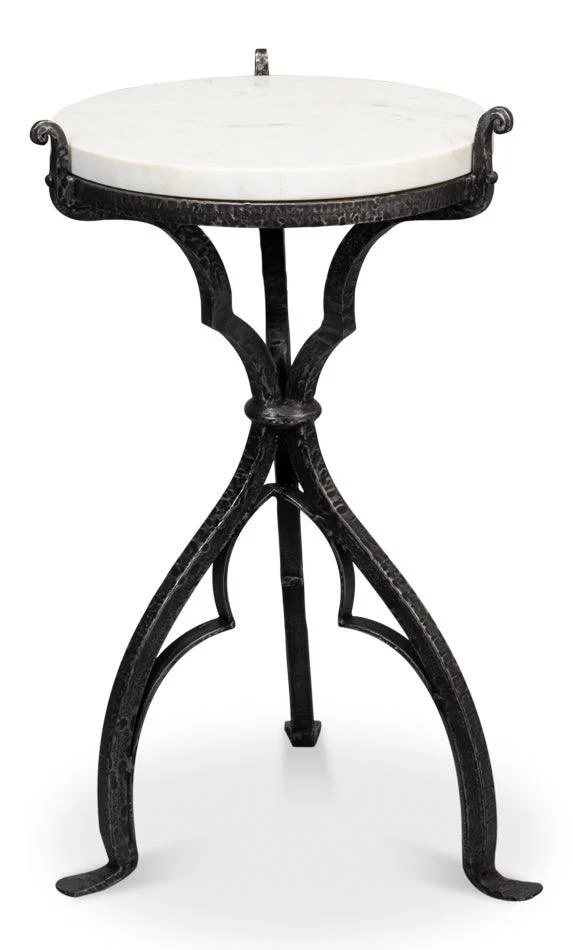 Marylin Side Table With Marble Top - Remutear