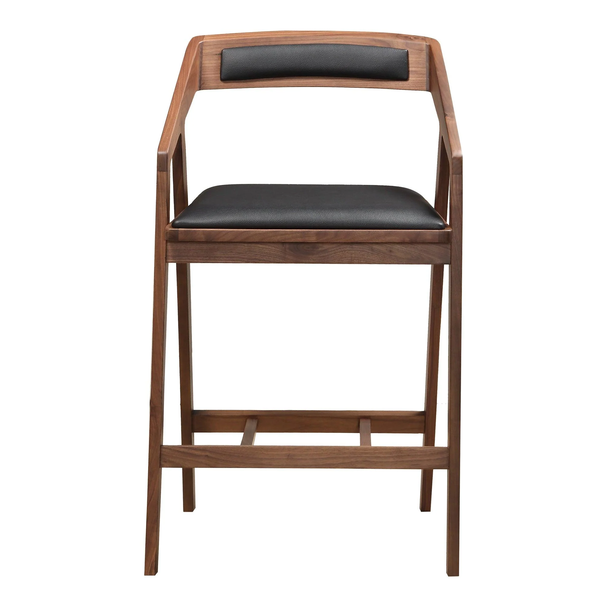 Padma Counter Stool Black Vegan Leather - Remutear
