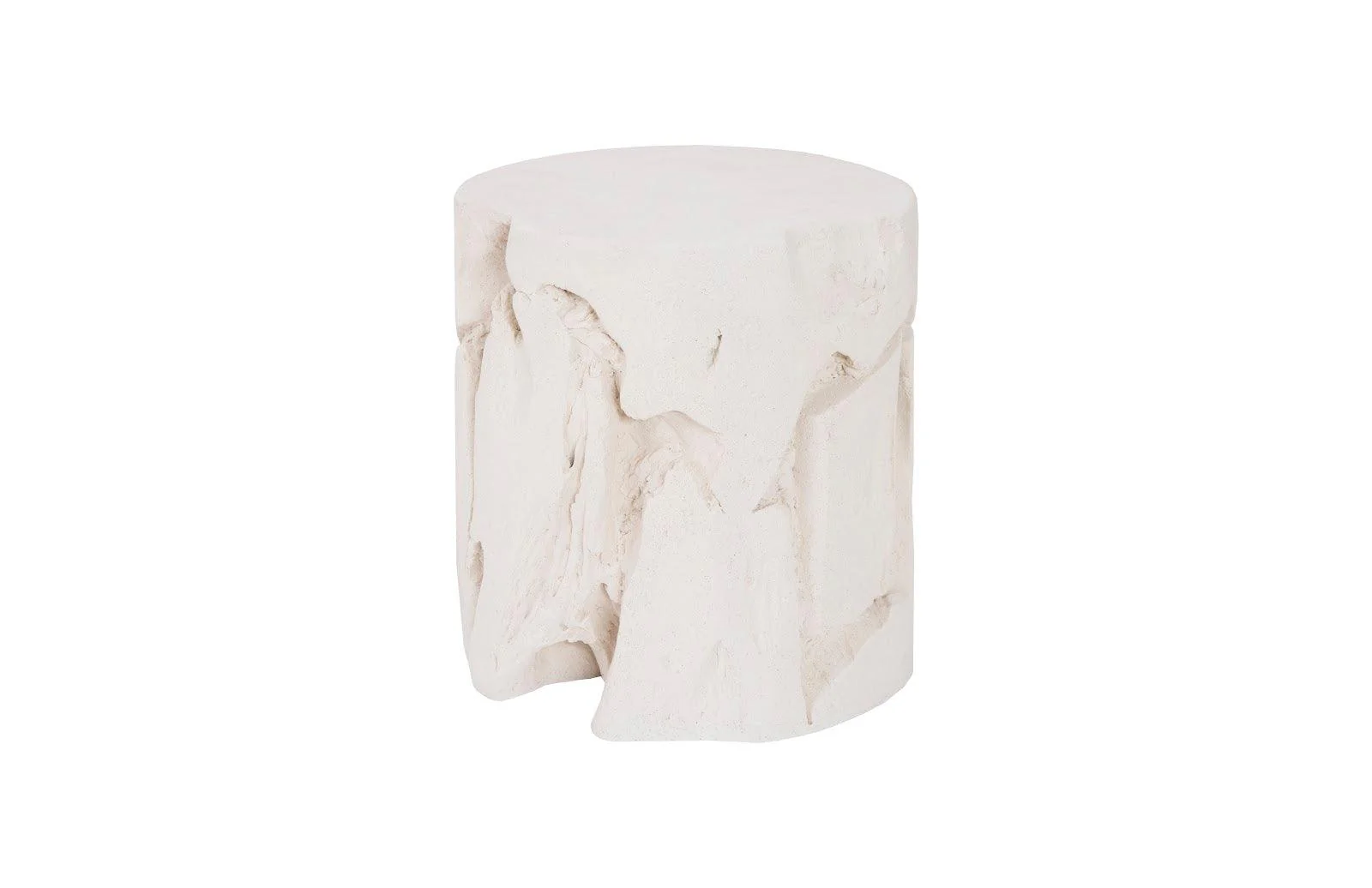 Slice Stool, Round, White Stone - Remutear