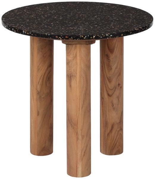 Kathalina Round Terrazzo Top Accent Table - Remutear