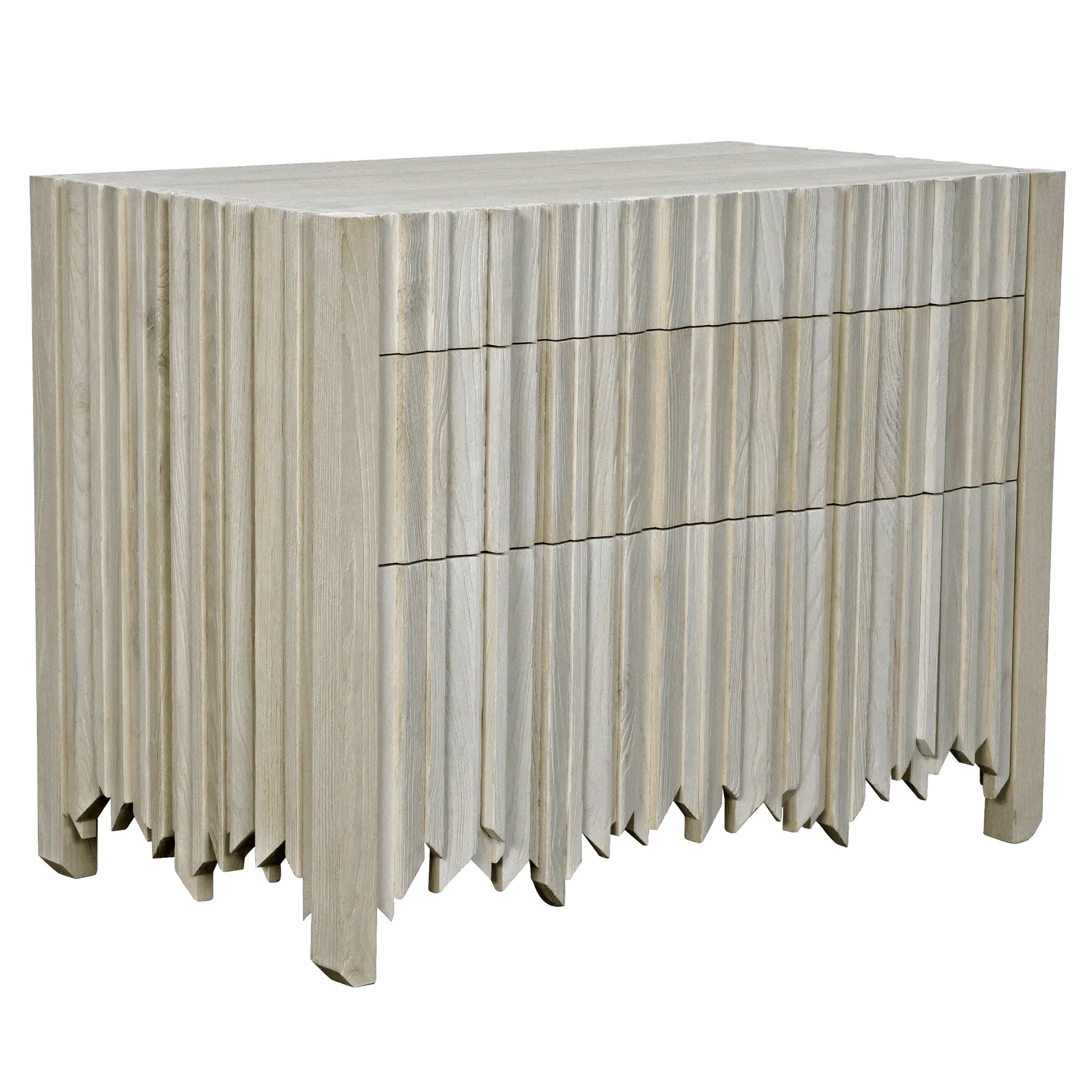 Desdemona 3 Drawer Chest, Bleached Elm - Remutear