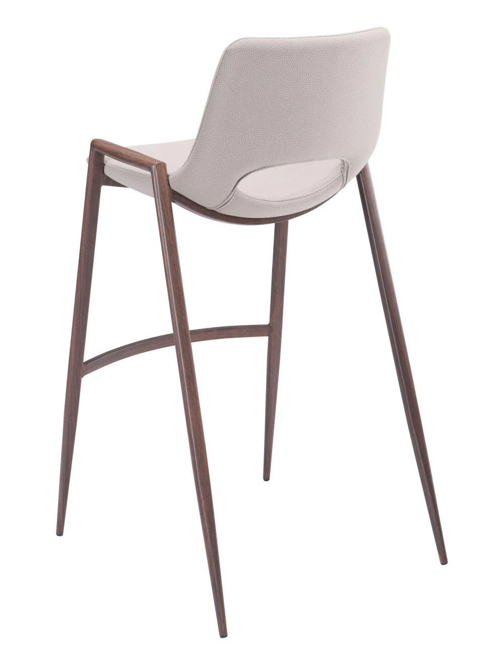 Desi Bar Chair (Set of 2) Beige & Walnut - Remutear