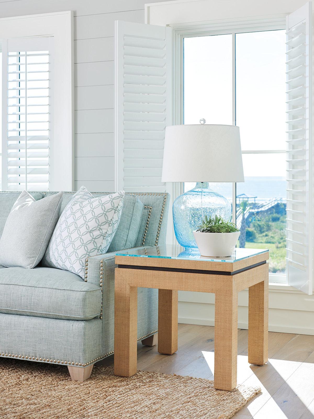 Newport Harbor Raffia Lamp Table - Remutear