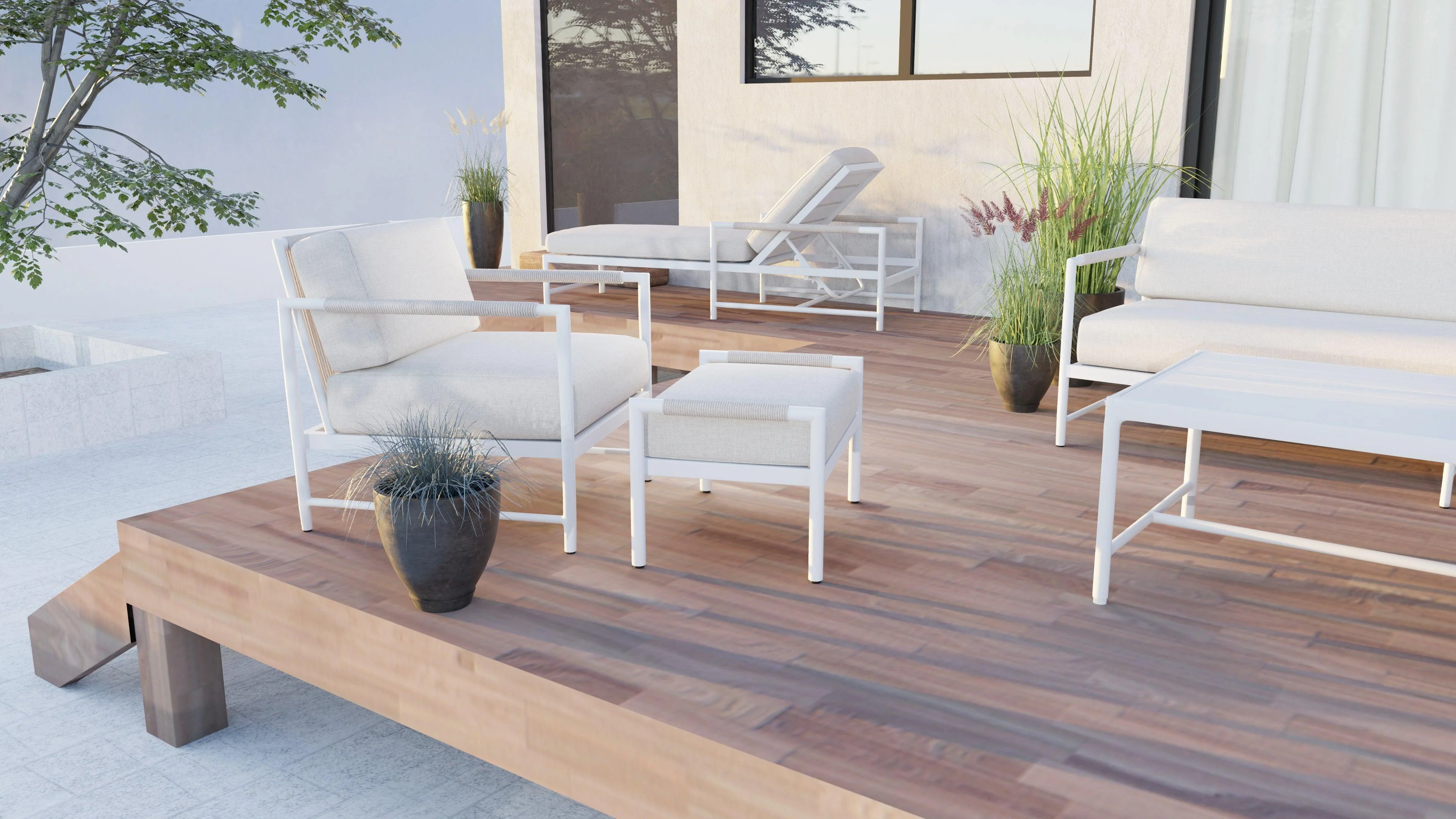 Sabbia Chaise in Echo Ash, No Welt - Remutear
