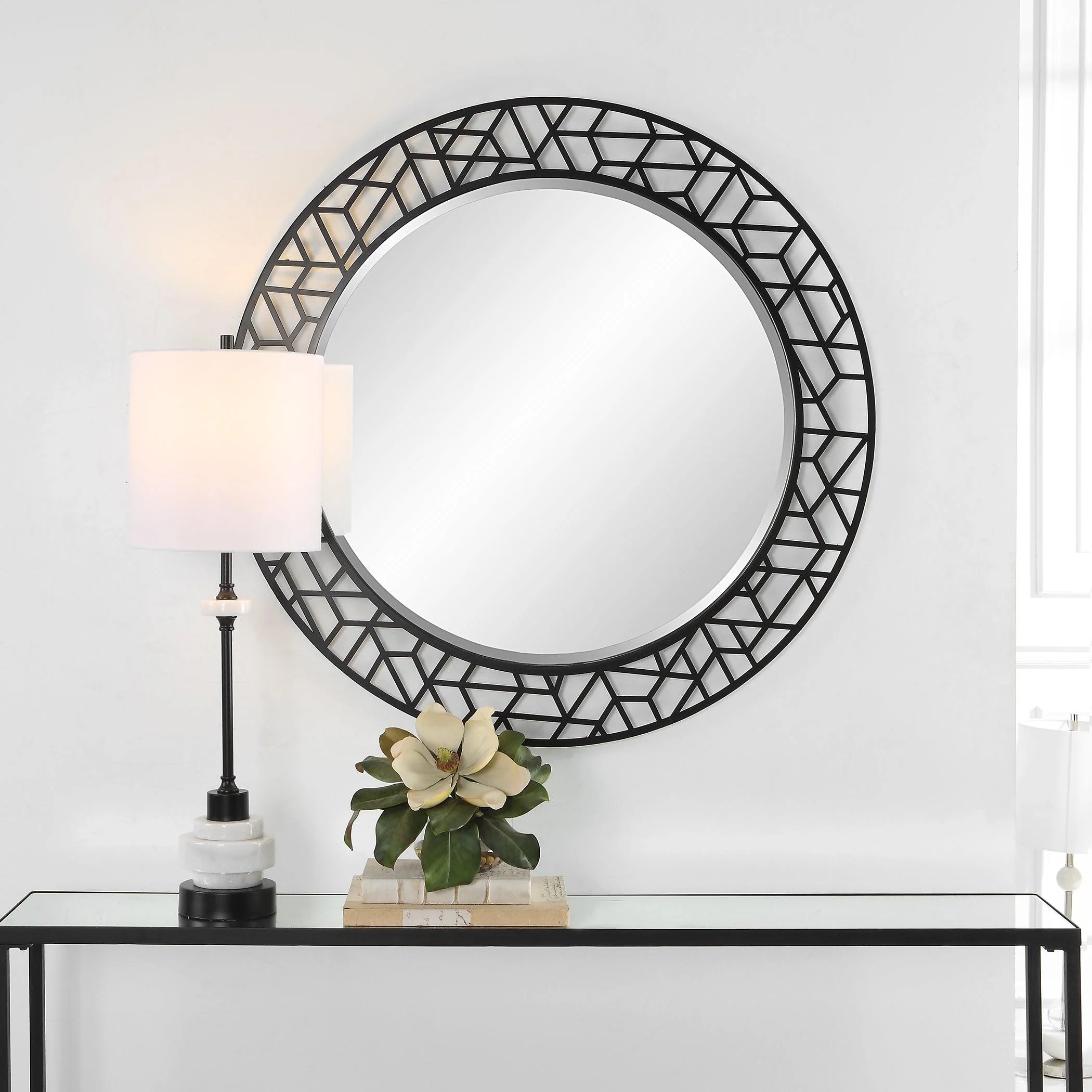 Mosaic Metal Round Mirror - Remutear