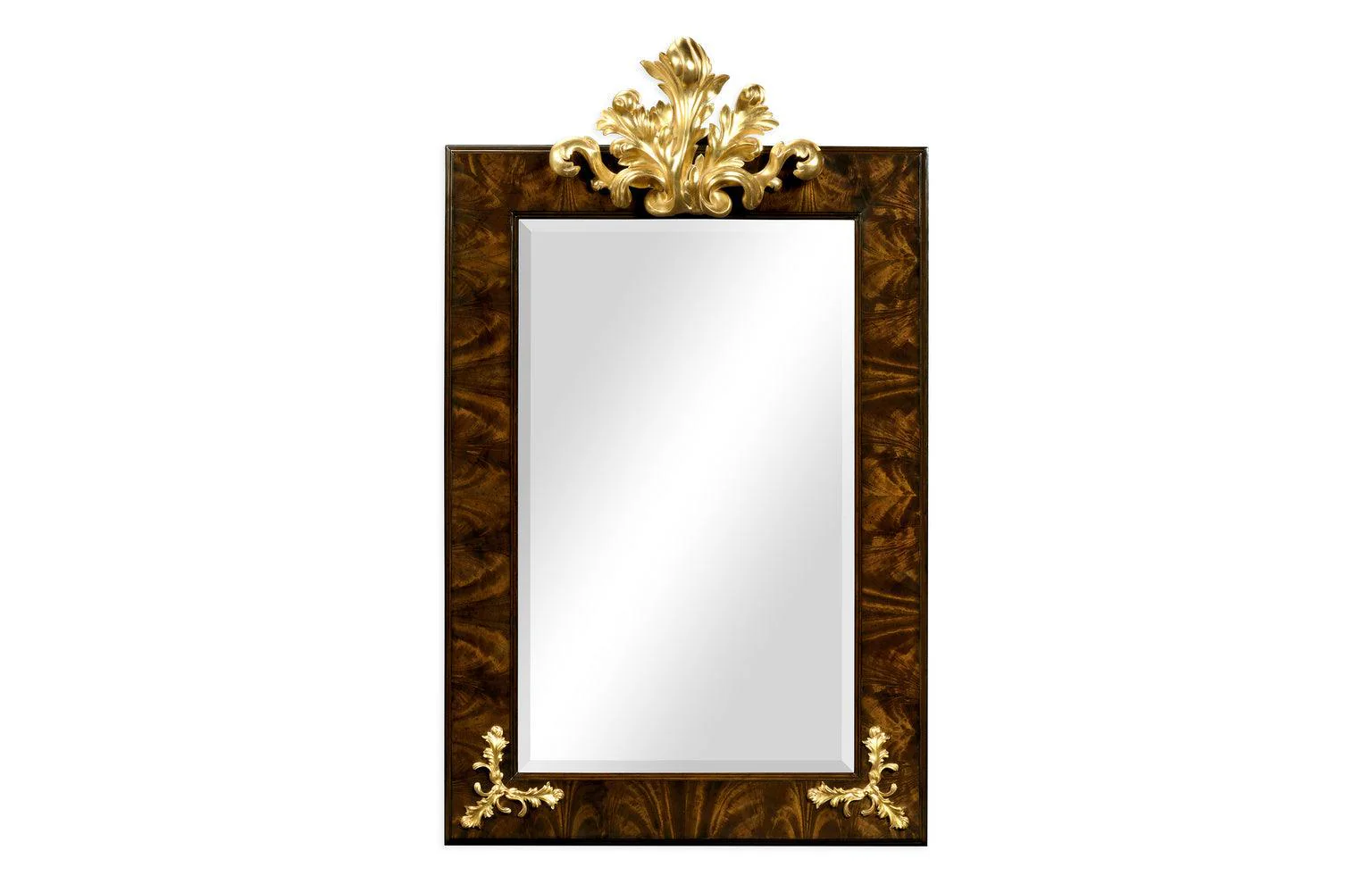Country Farmhouse Hallway Mirror With Gilded Carving - Remutear