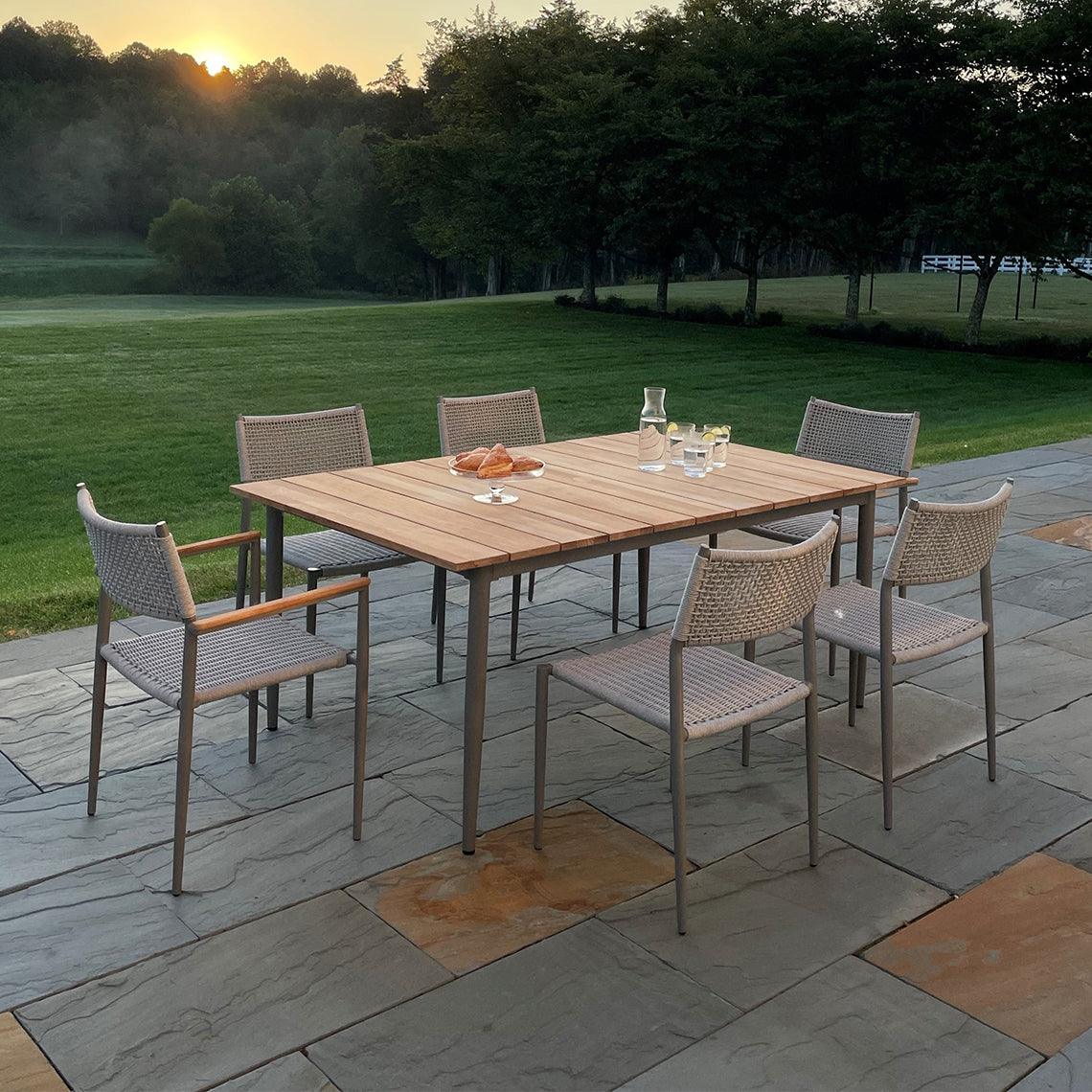 La Jolla Rectangle Dining Table W/Teak Top - Remutear