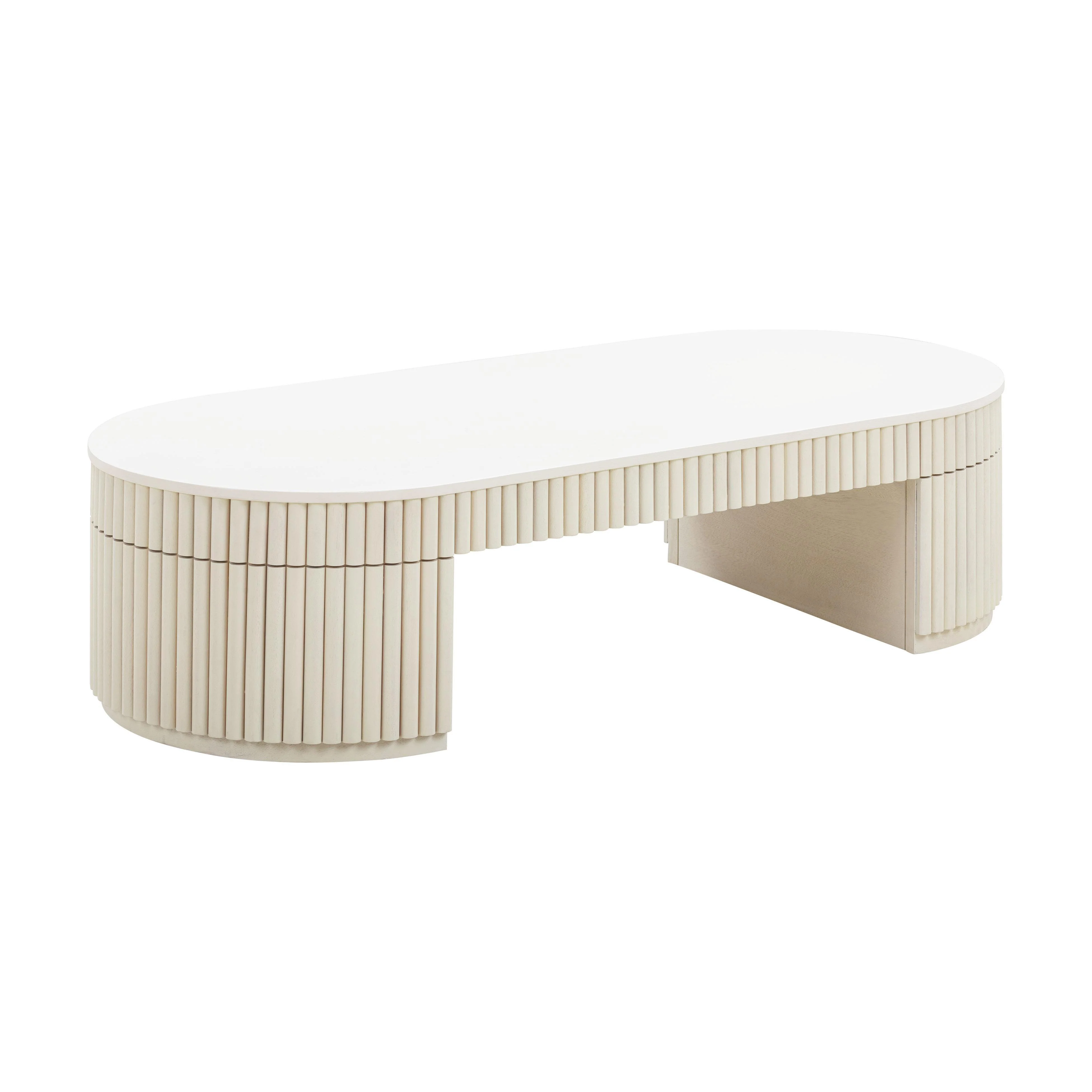 Bella Cream Oval Coffee Table - Remutear