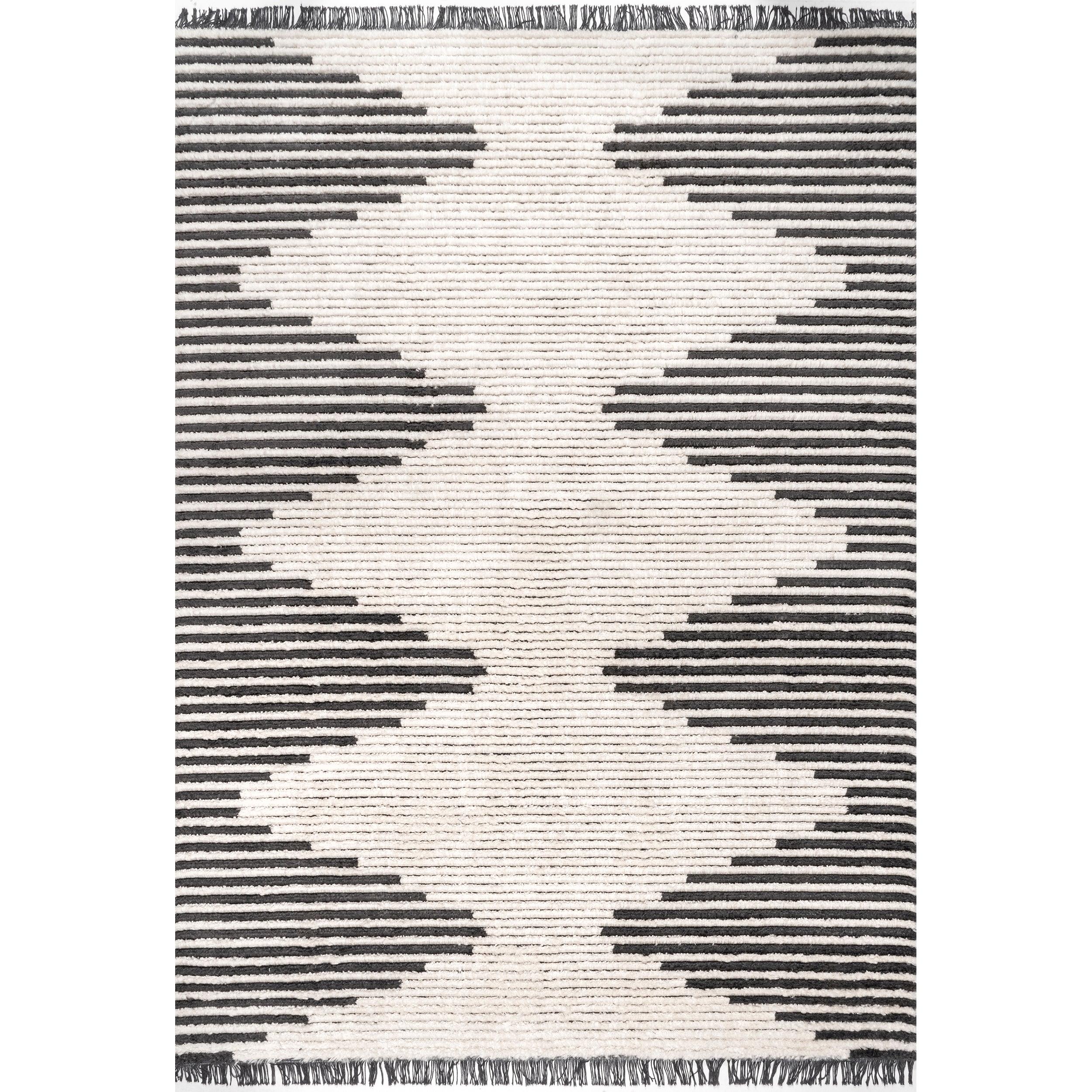 Morgan Contemporary Shag Fringe Area Rug - Remutear