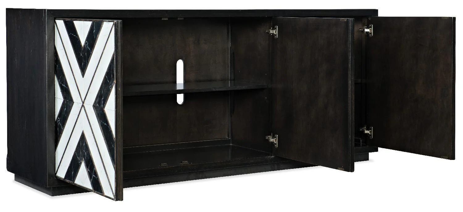 Sanctuary Noir Et Blanc Entertainment Console - Remutear