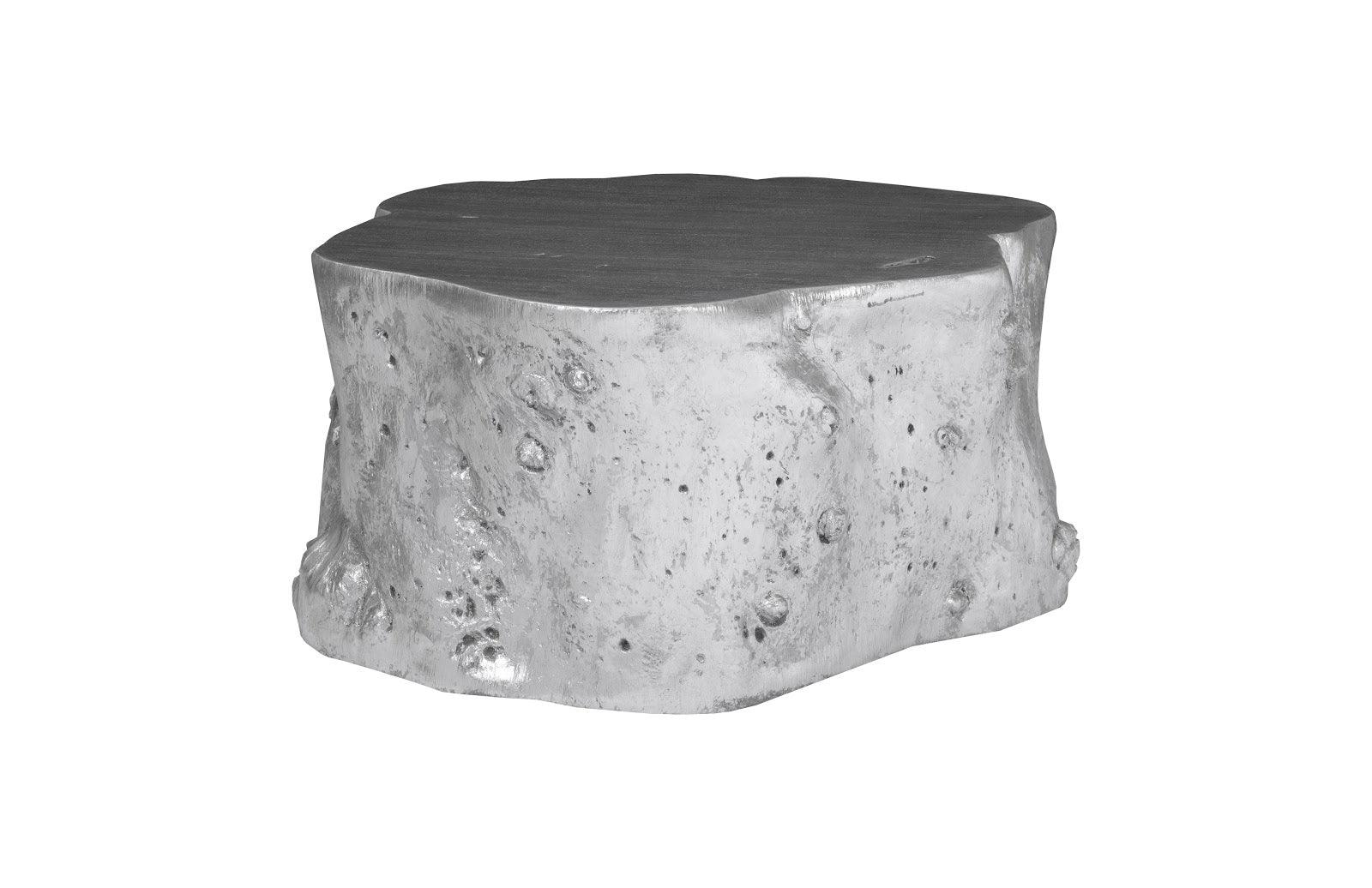 Log Coffee Table, Silver Leaf - Remutear