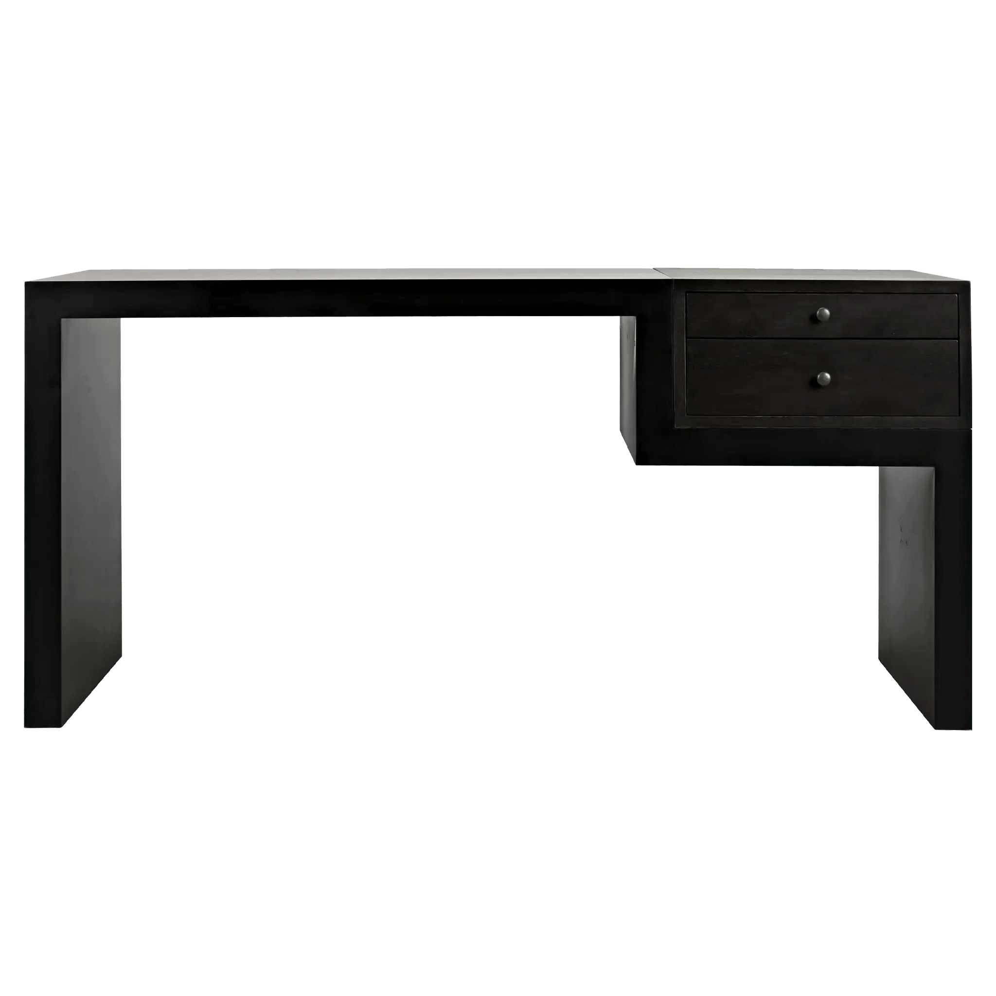 Alvaro Desk, Black Steel with Ebony Walnut - Remutear