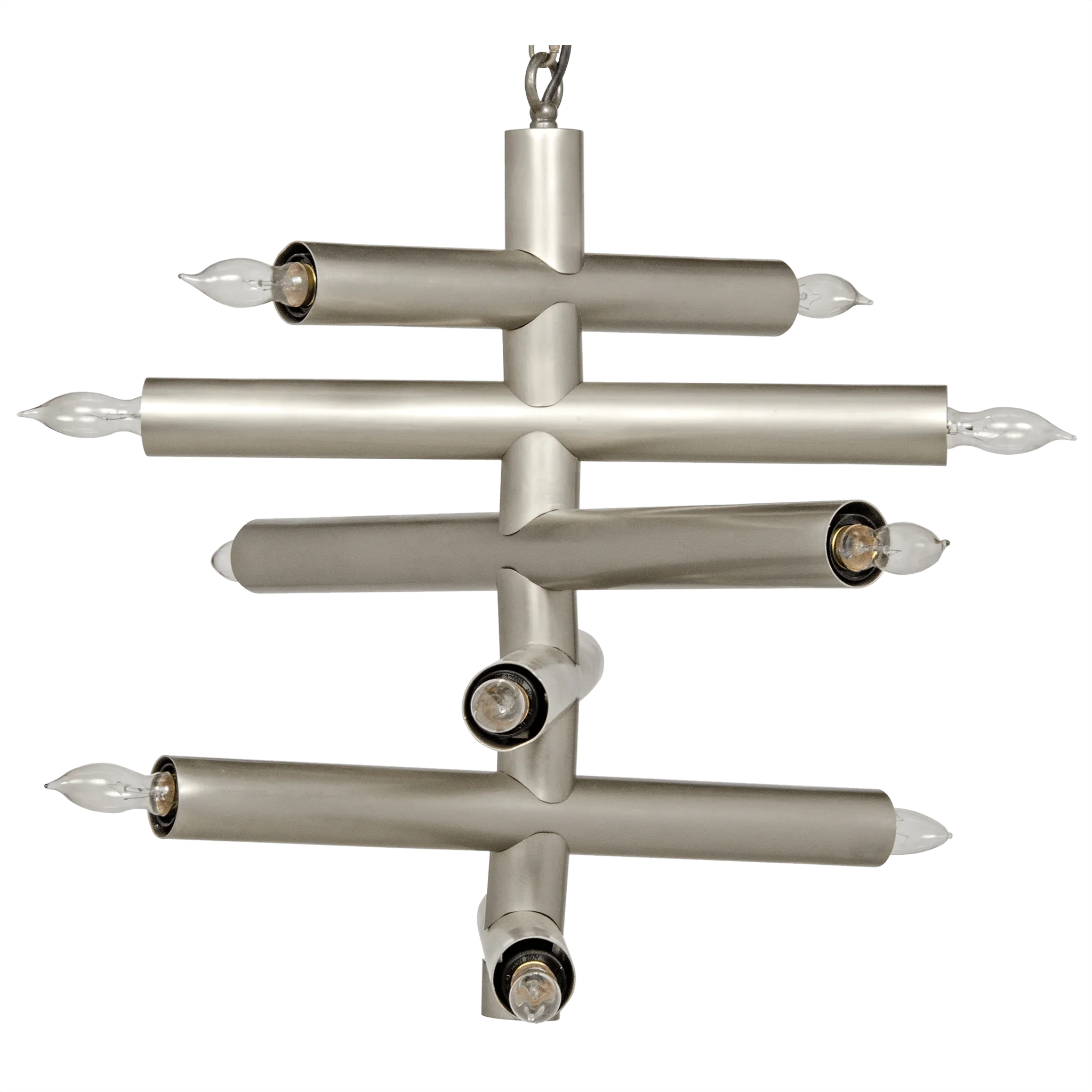 Alex Chandelier, Metal with Antique Silver Finish - Remutear