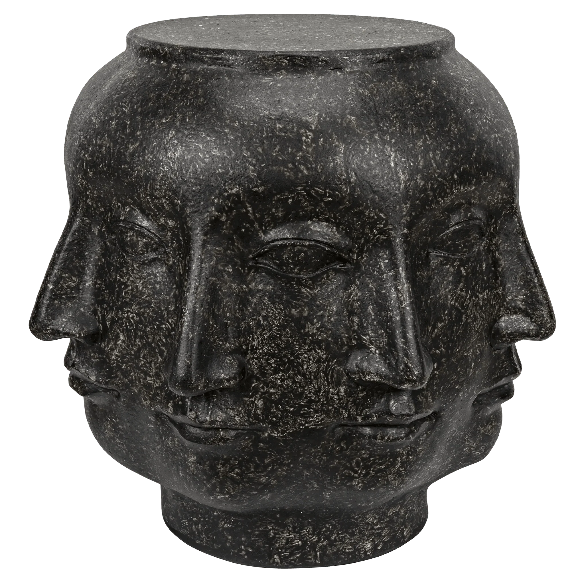 Multi-Face Stool, Black Fiber Cement - Remutear