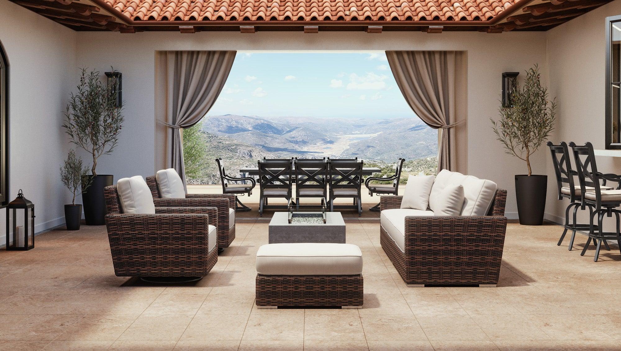 Montecito Sofa in Canvas Flax w/ Self Welt - Remutear